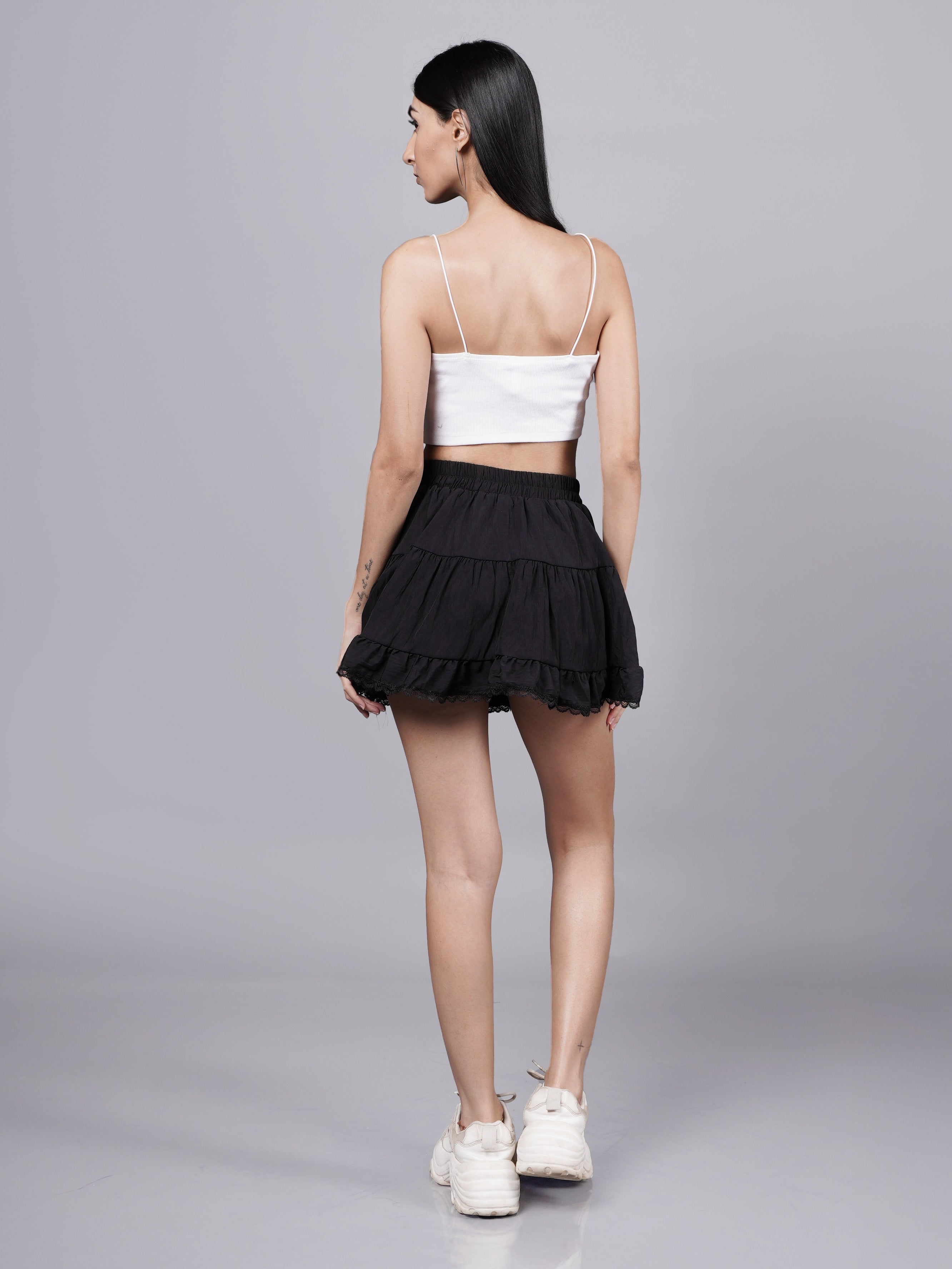 Edgy Y2K Black Mini Skirt