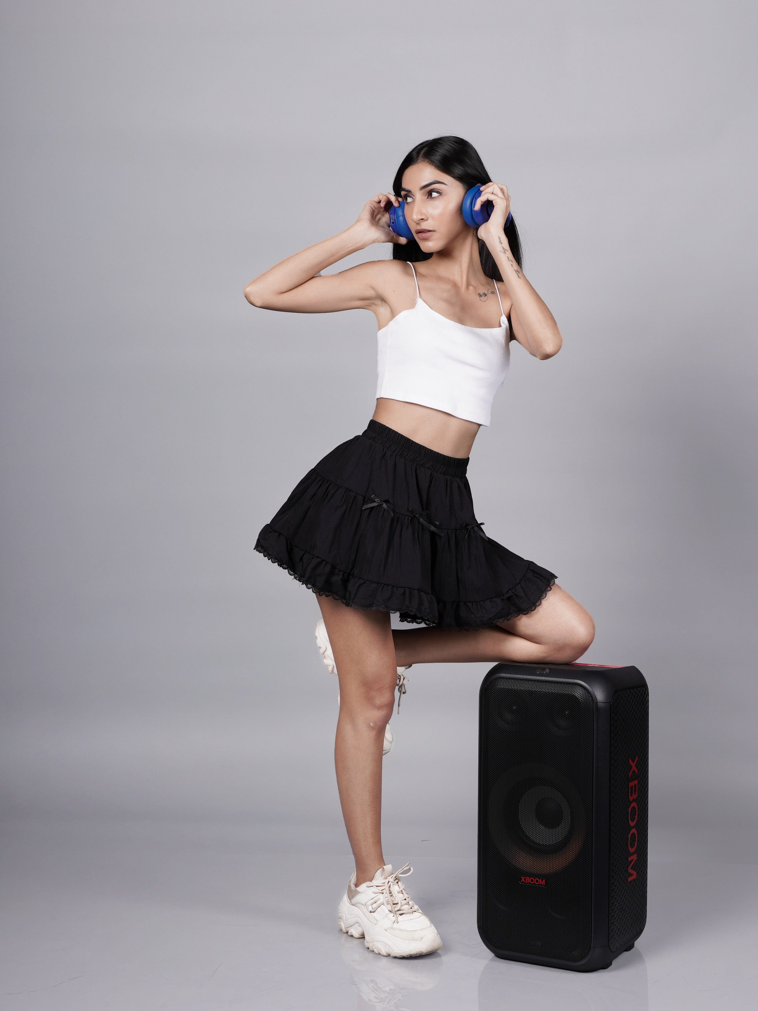 Edgy Y2K Black Mini Skirt