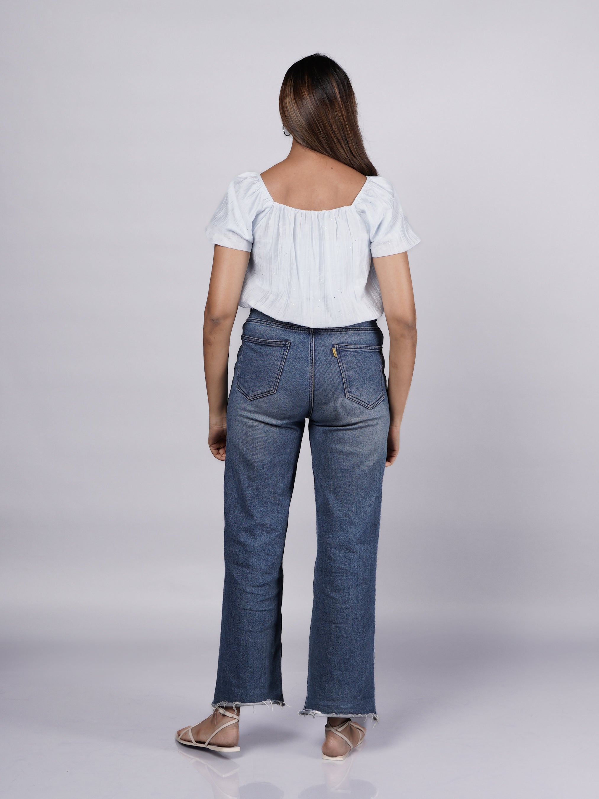 Off-Shoulder Puff-Sleeve Top