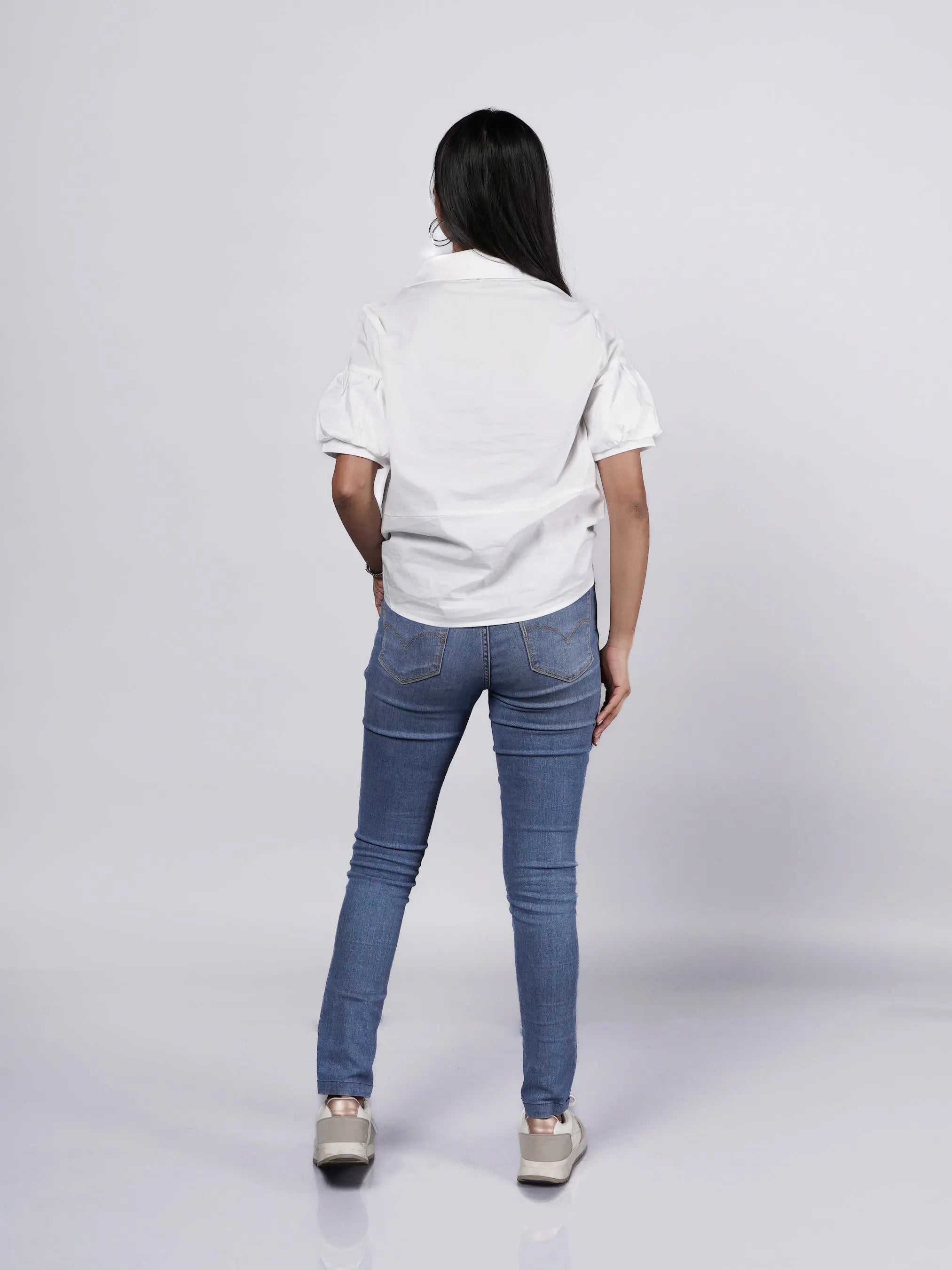 Playful Printed Cotton Puffy Shirt