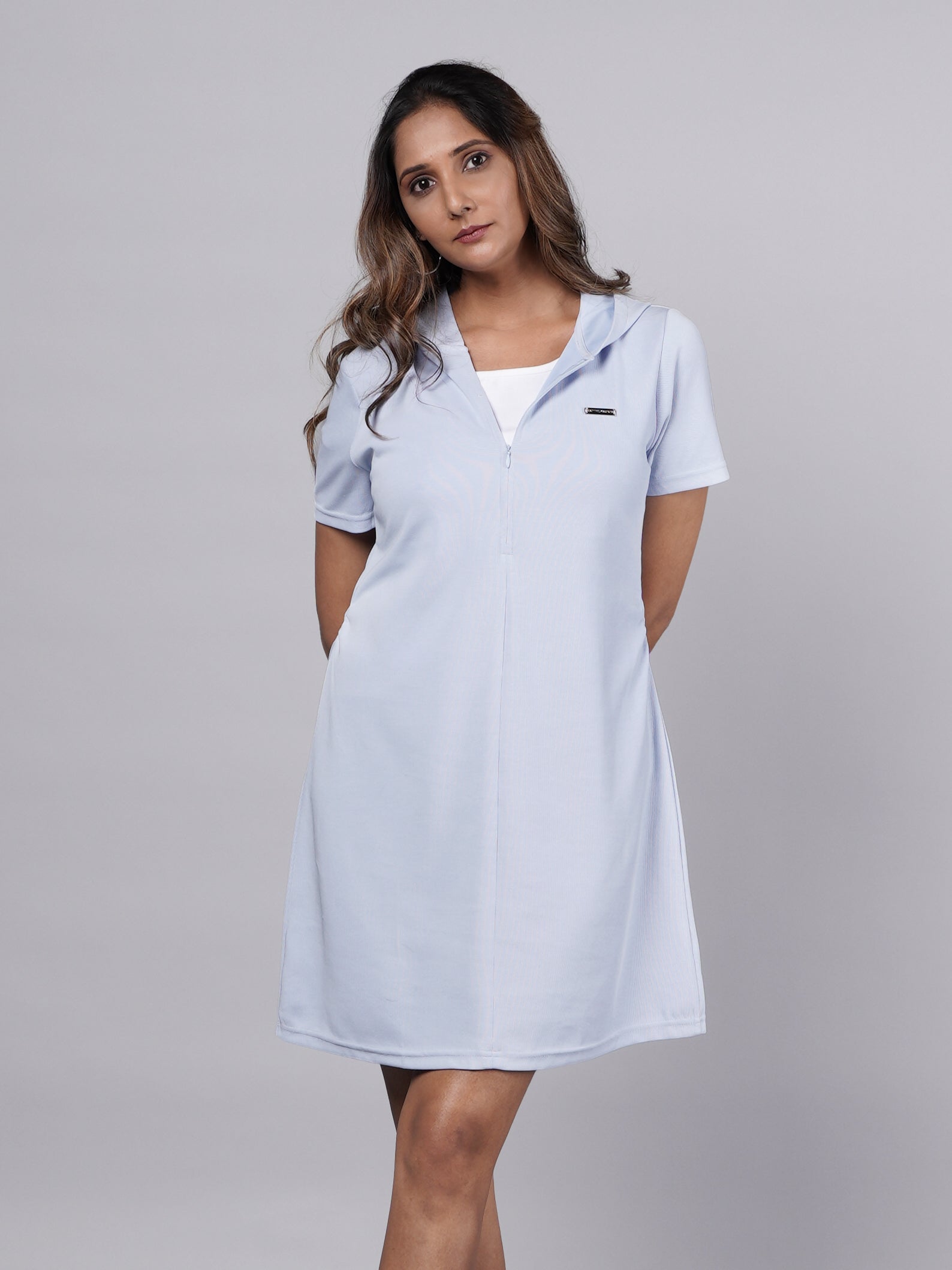 Retro Blue Tennis T-Shirt Dress