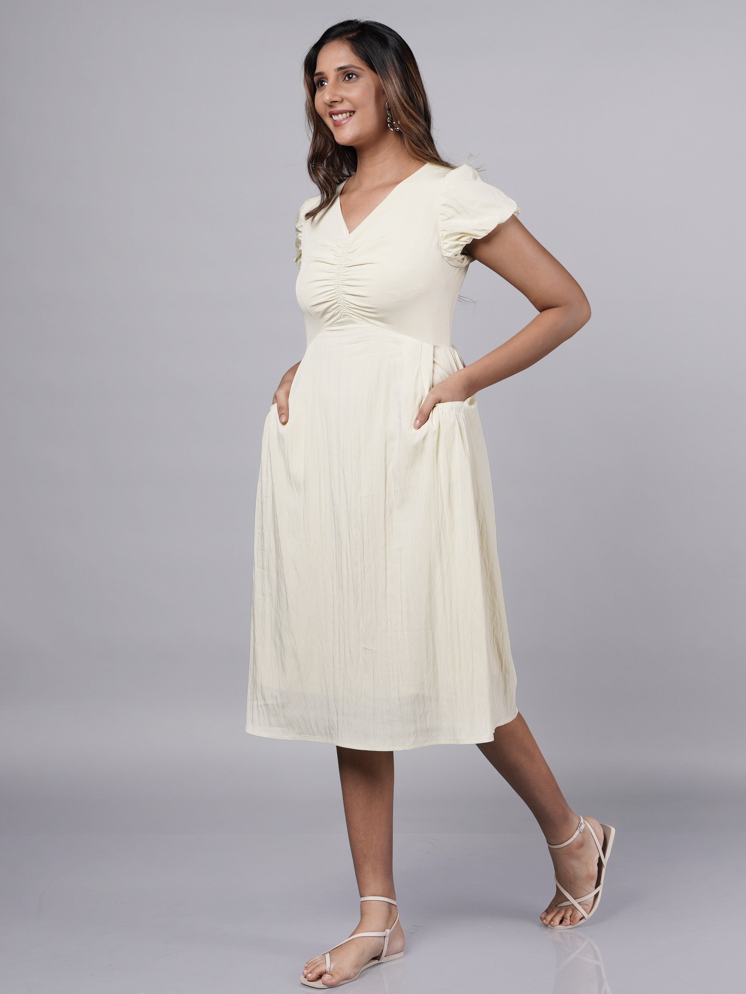 vintage yellow cotton Dress
