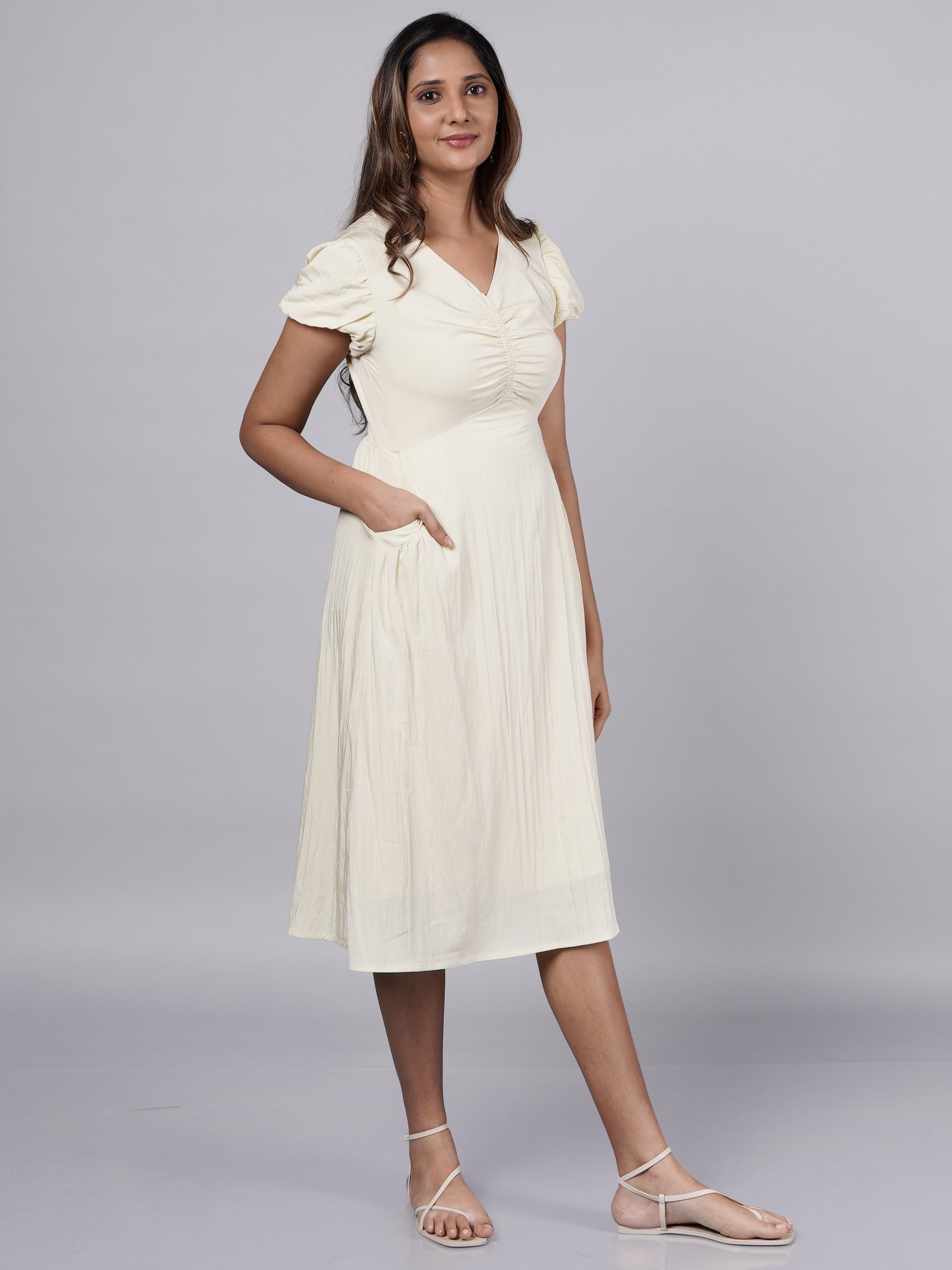 vintage yellow cotton Dress