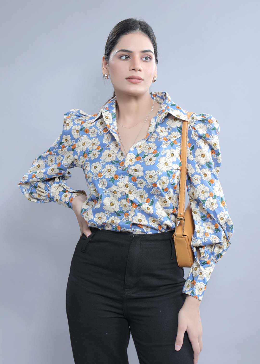 Slim Fit Shirt with Puff Sleeve FRENCH THEORY