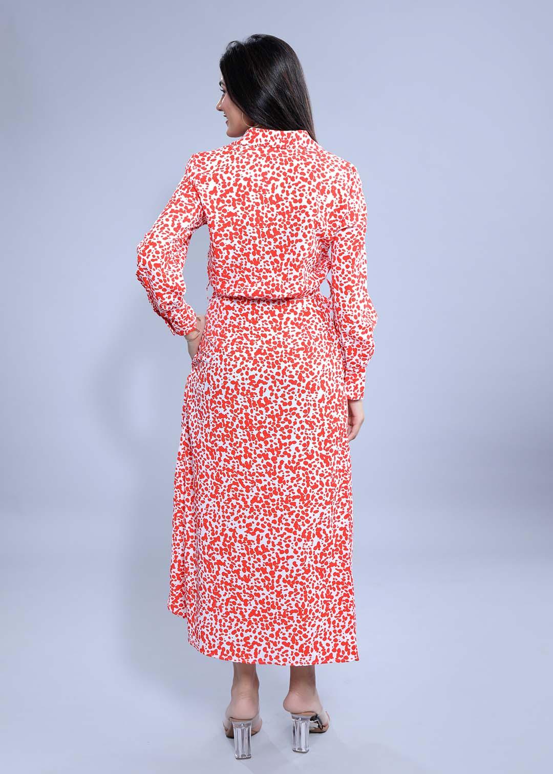 Crush Crepe Printed A-Line Dress FRENCH THEORY