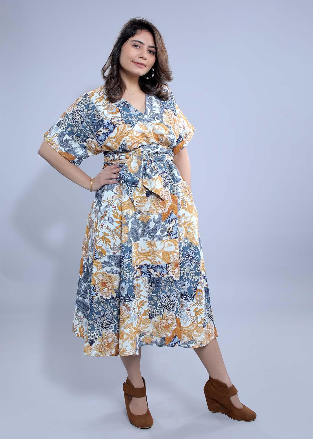 Printed A-Line Dress FRENCH THEORY