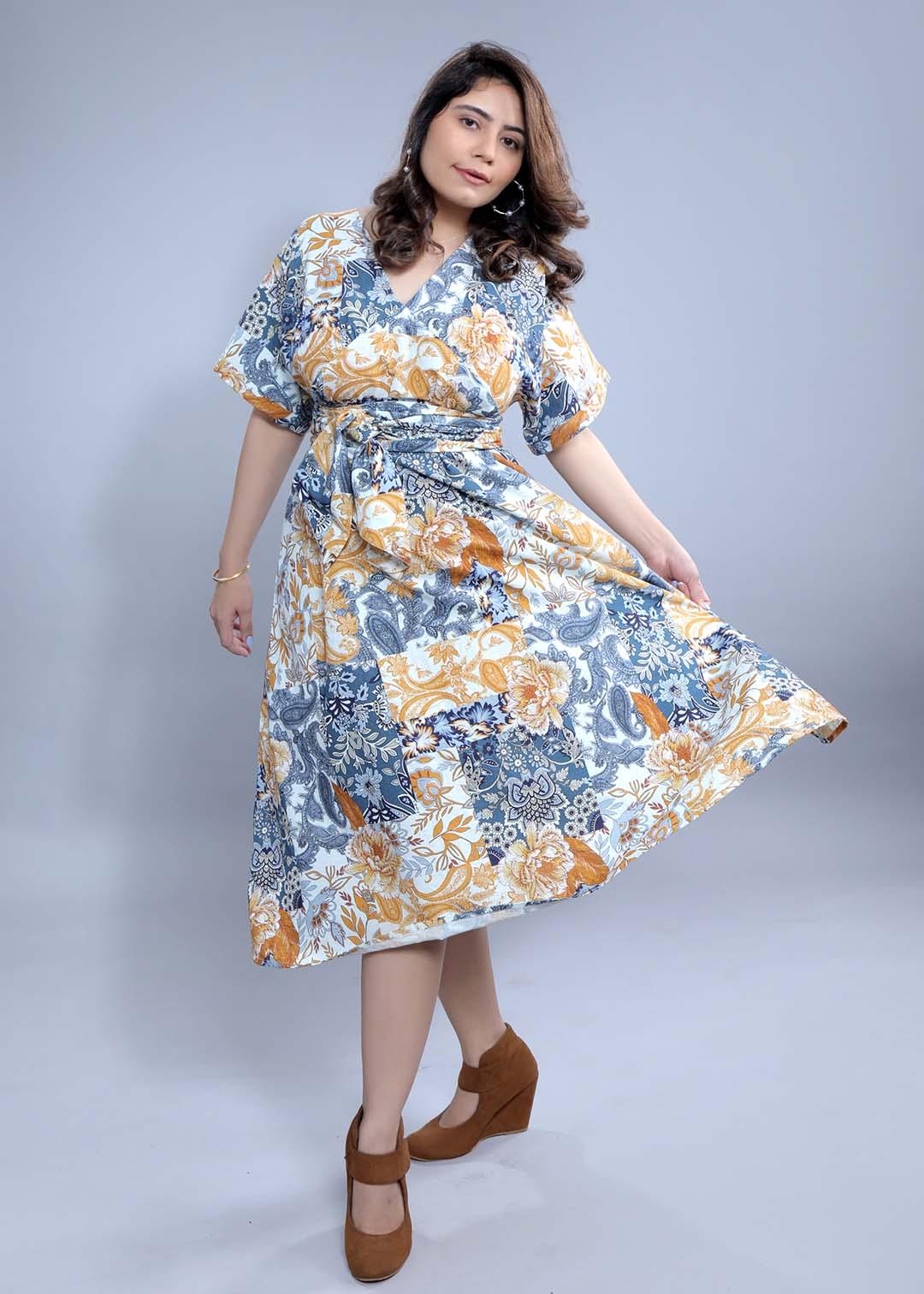 Printed A-Line Dress FRENCH THEORY