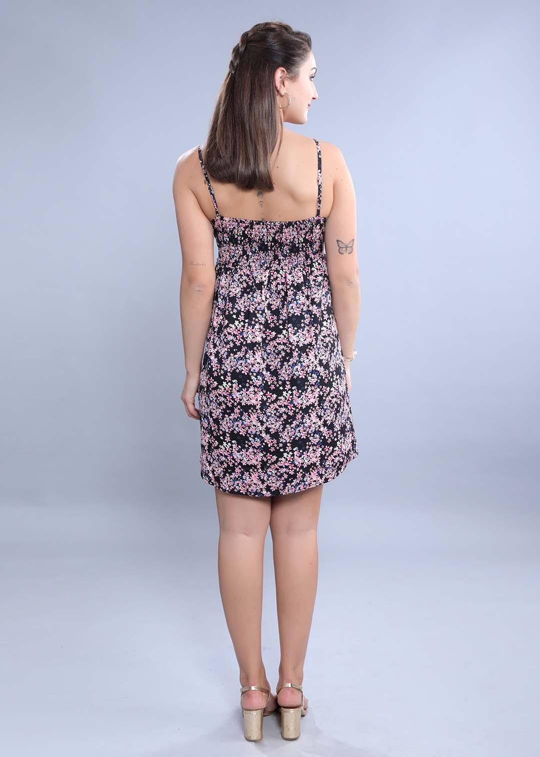 Georgette Printed Fit & Flared Dress FRENCH THEORY