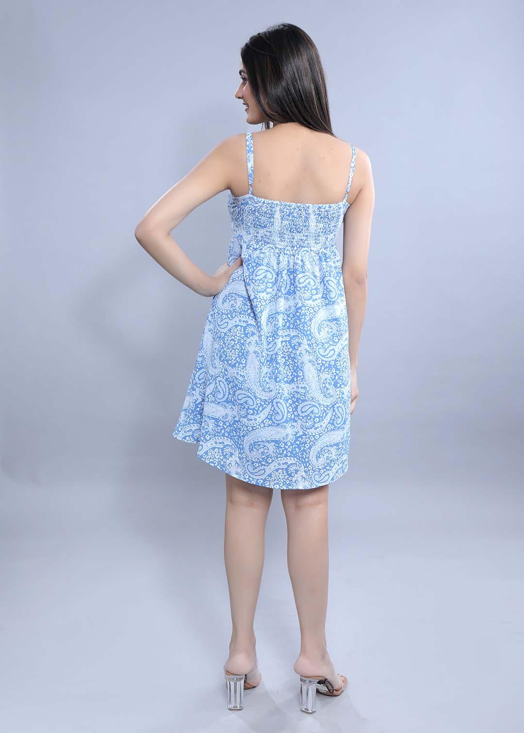 Georgette Printed Fit & Flared Dress FRENCH THEORY