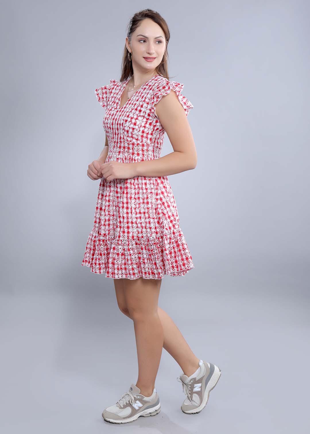 Schiffli Fit & Flare Dress FRENCH THEORY