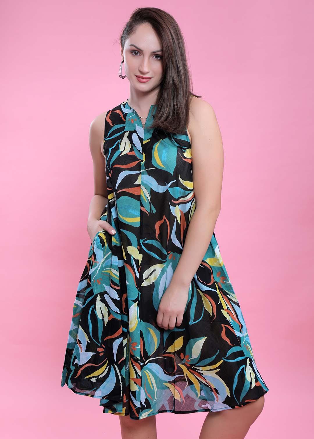 Printed A-Line Dress FRENCH THEORY