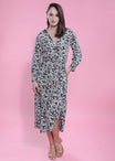 Crush Crepe Printed A-Line Dress FRENCH THEORY