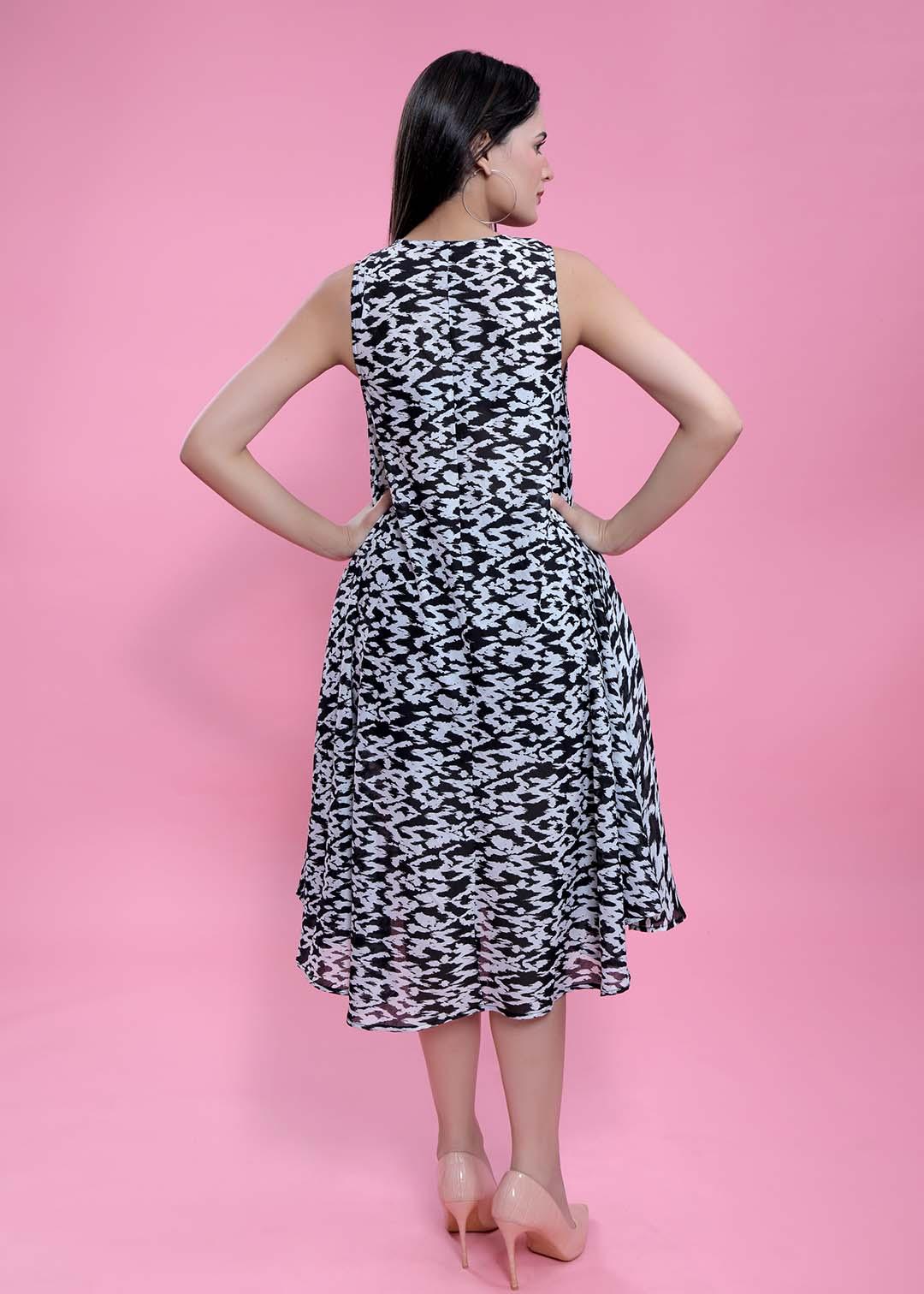 Printed A-Line Dress FRENCH THEORY