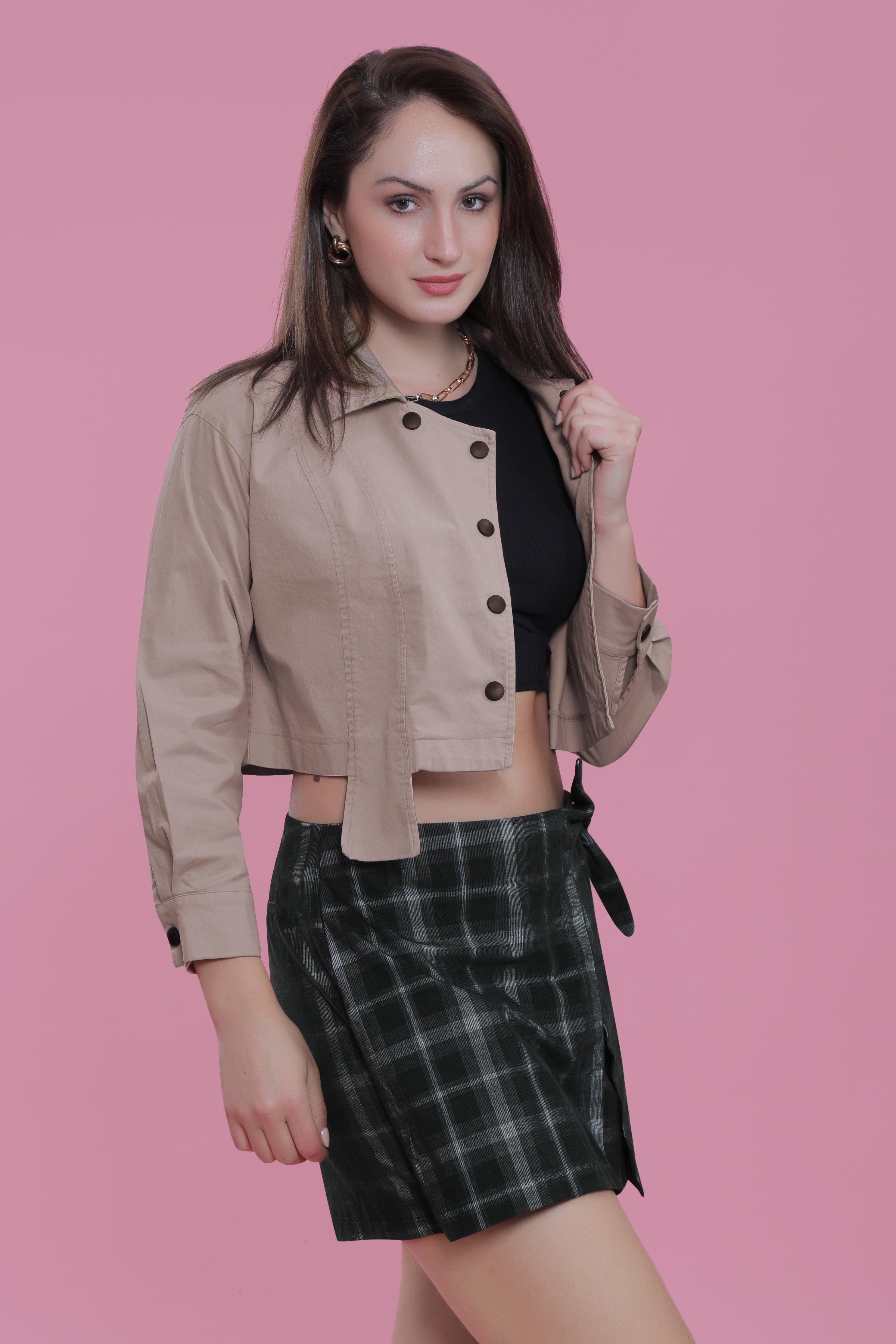 Printed Corduroy Mini Skort FRENCH THEORY