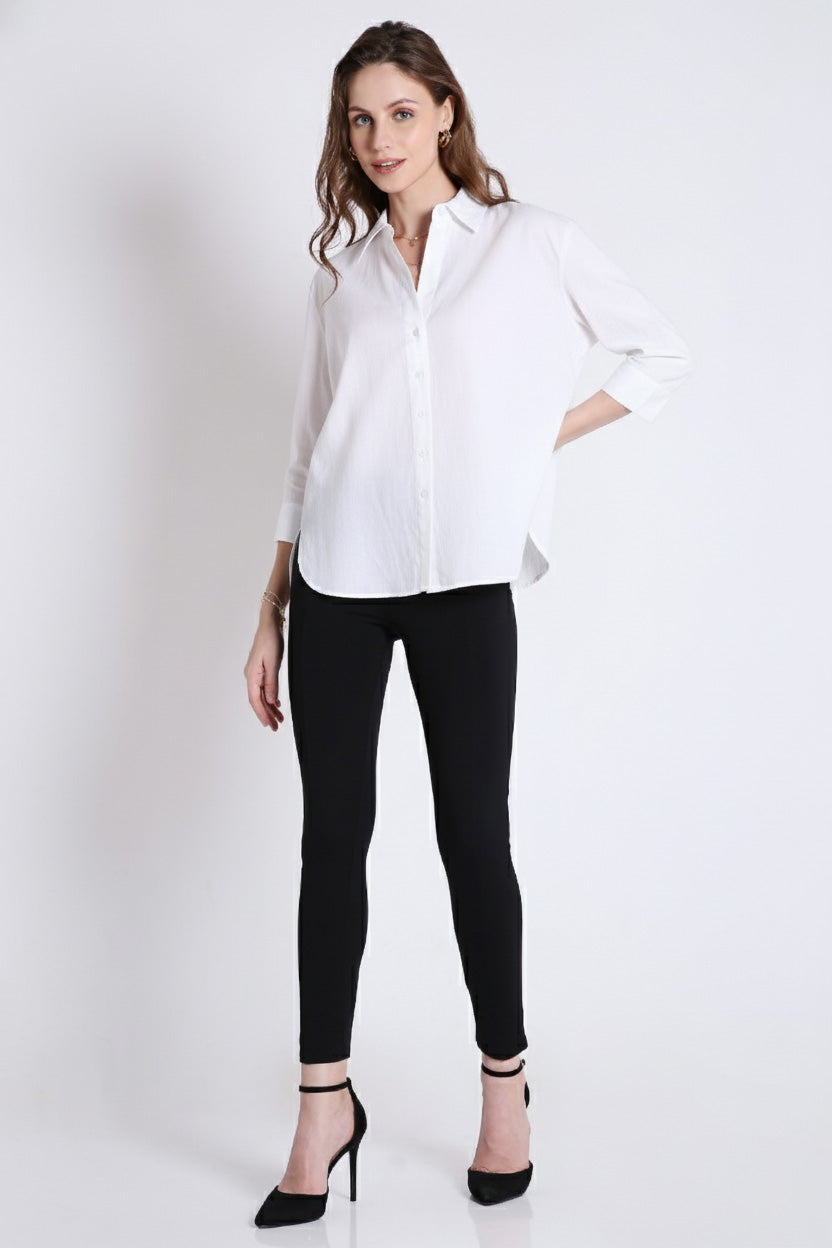 Oversized White Linen Shirt