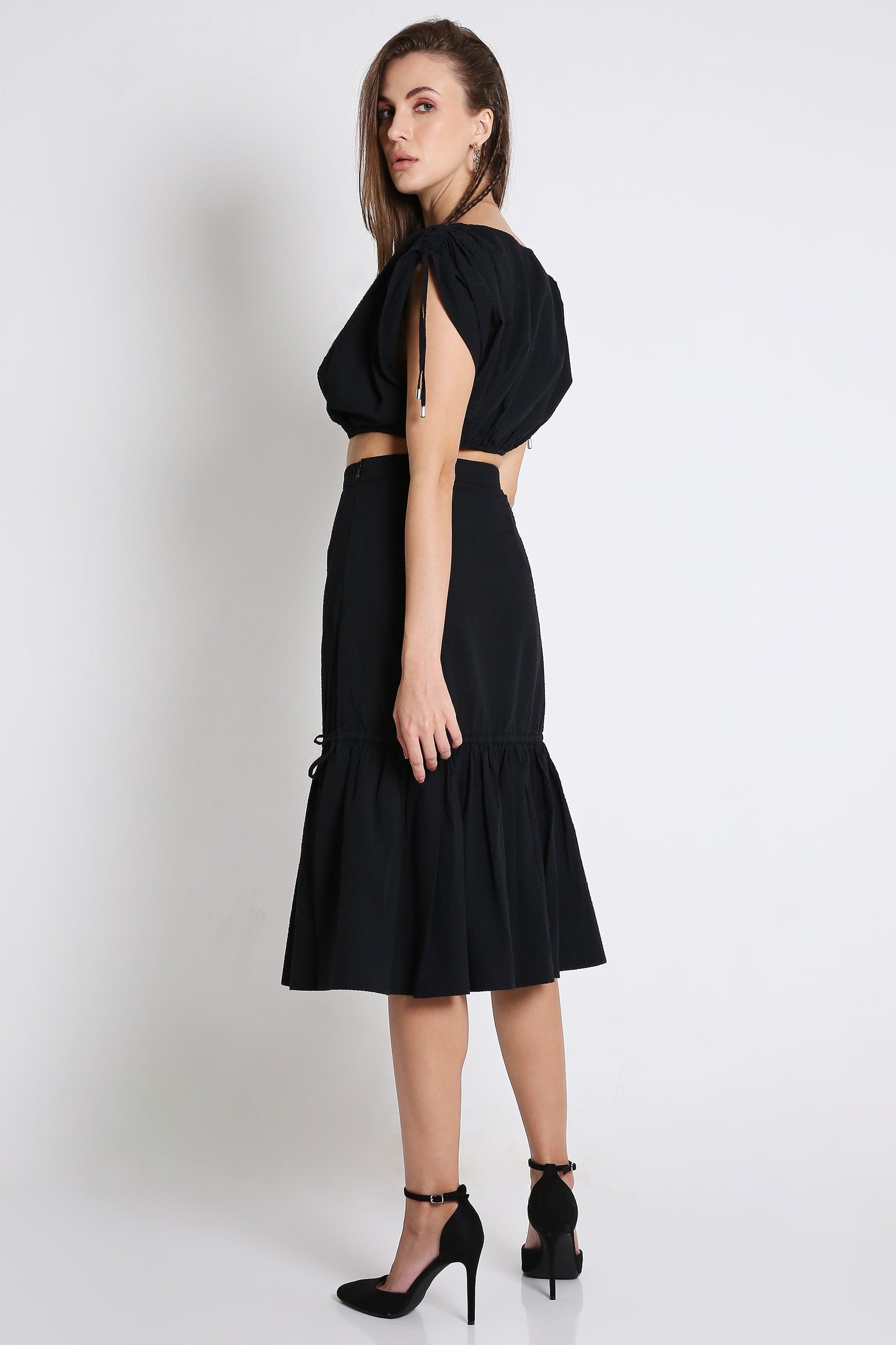 Midi Fit & Flared Skirt FRENCH THEORY