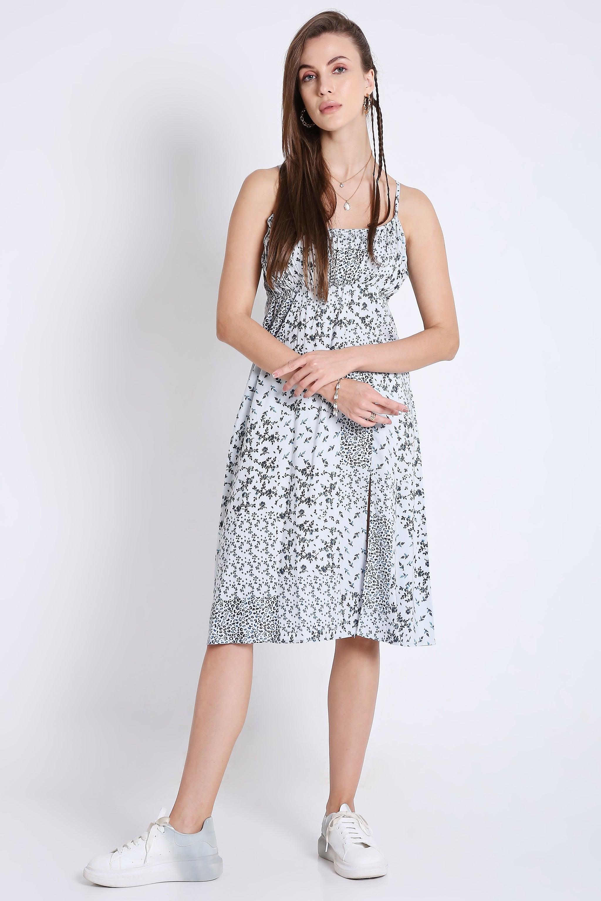 Printed Midi Summer Dress FRENCH THEORY