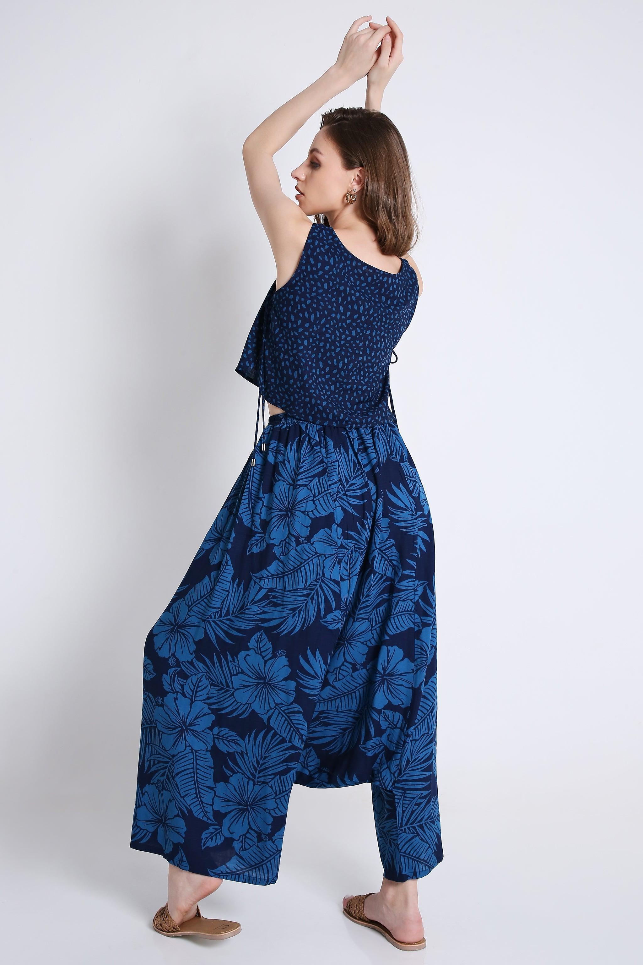 Printed Long Harem Pants FRENCH THEORY