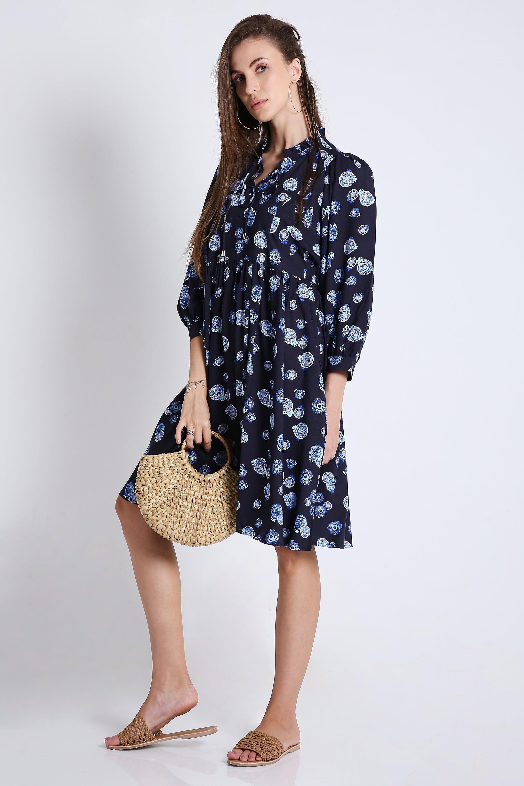 Midi Dress with Batwing Sleeve (Without Belt) FRENCH THEORY