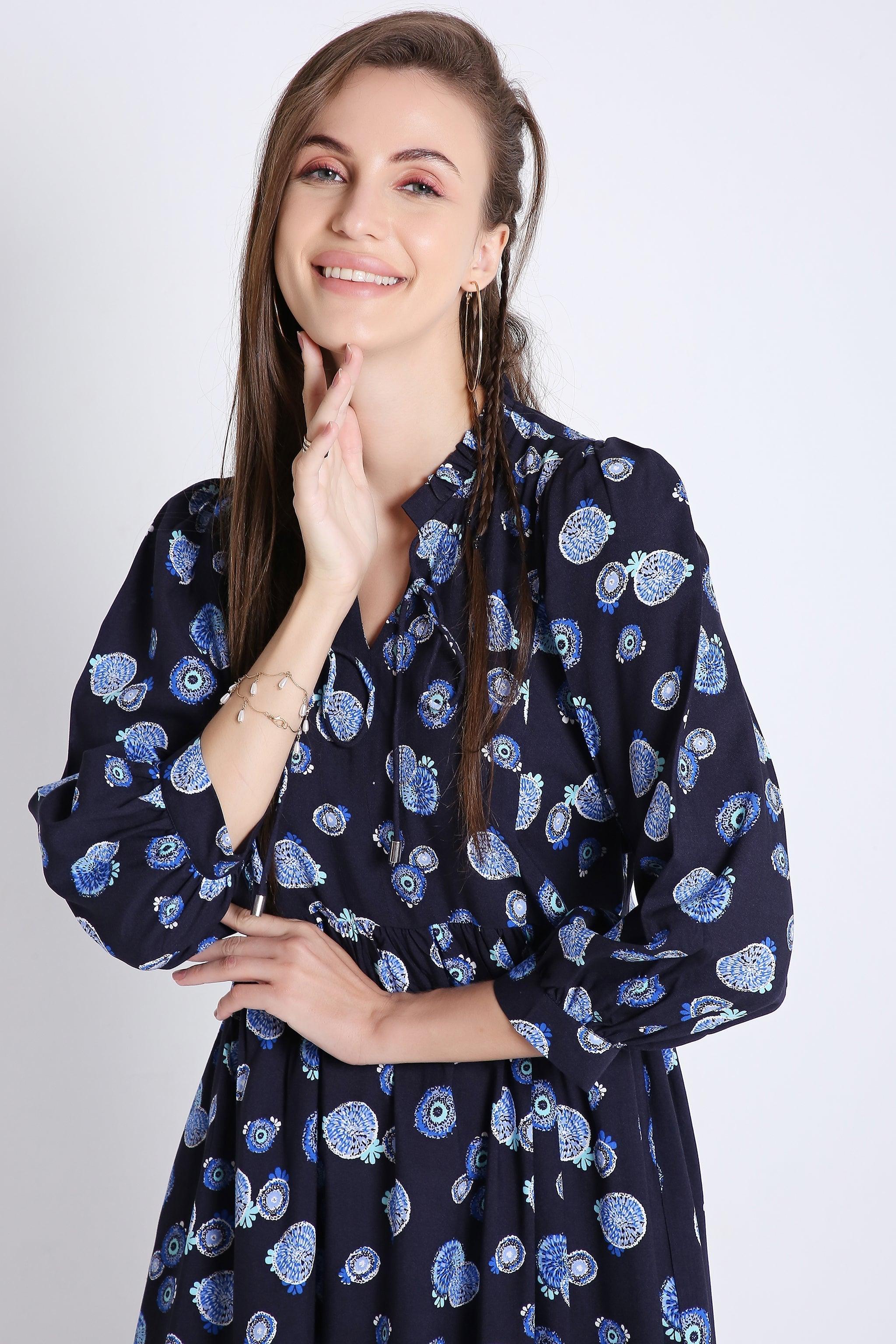 Midi Dress with Batwing Sleeve (Without Belt) FRENCH THEORY