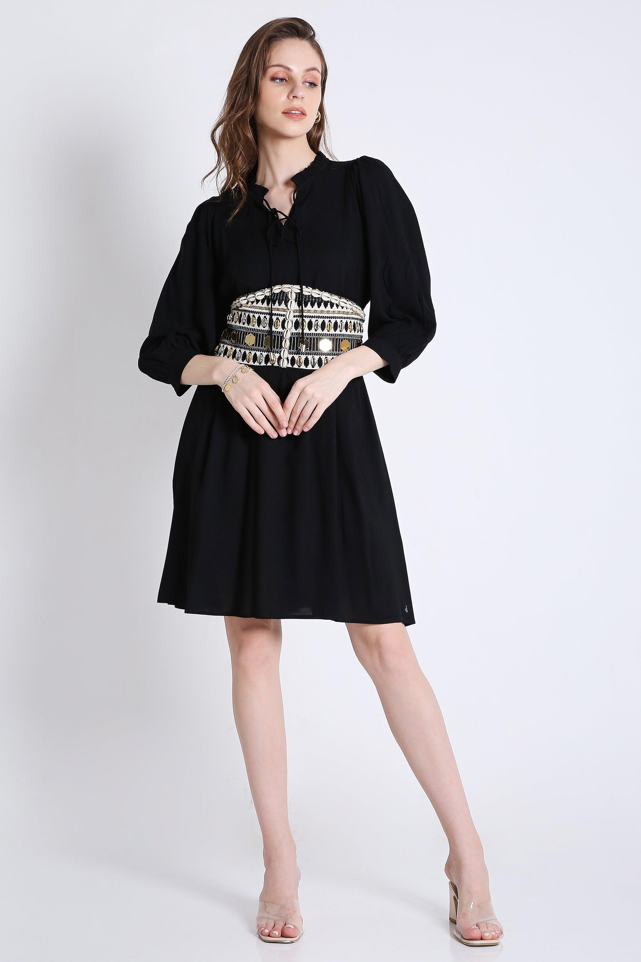 Midi Dress with Batwing Sleeve (Without Belt) FRENCH THEORY