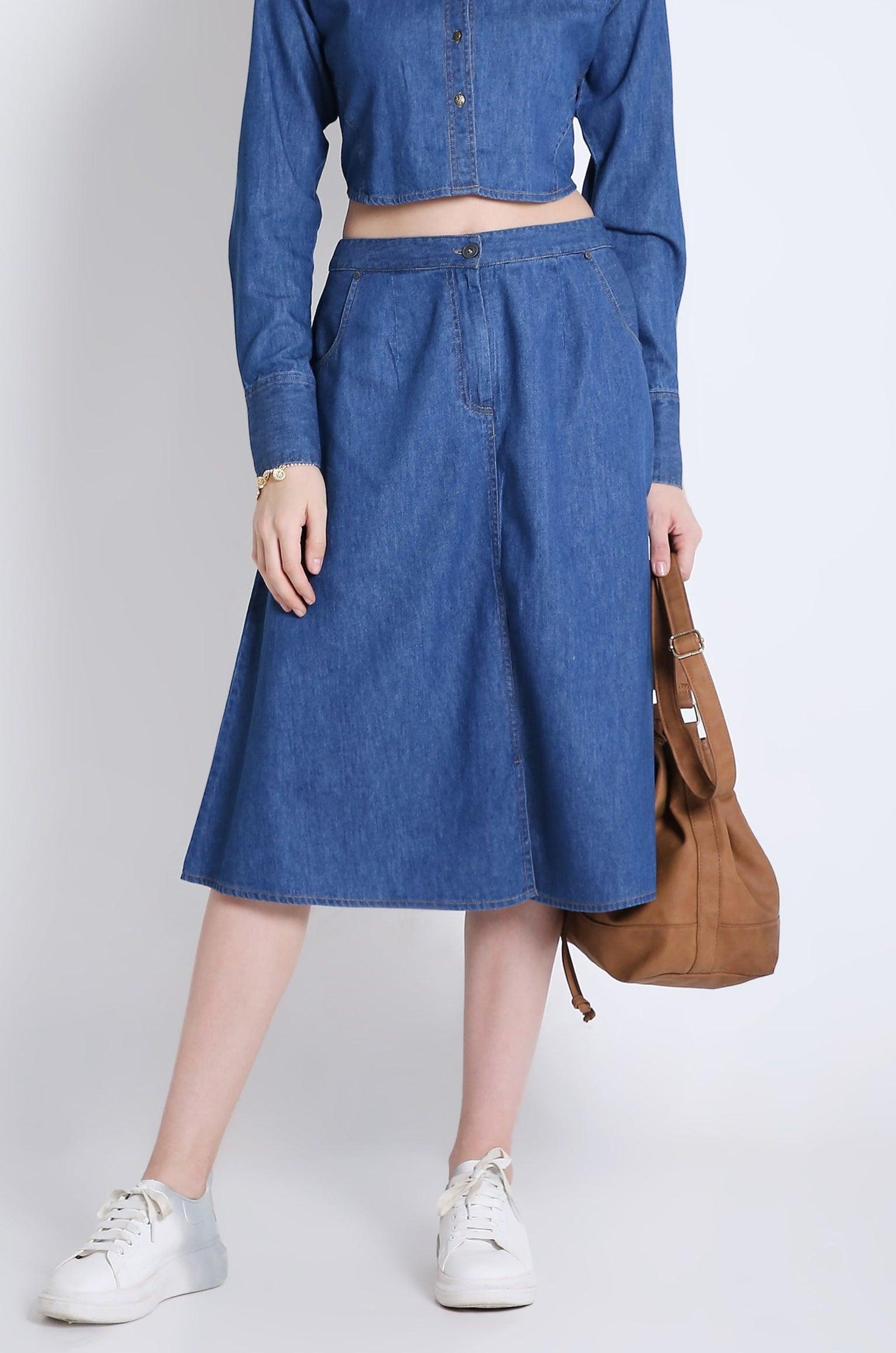Denim A Line Skirt FRENCH THEORY
