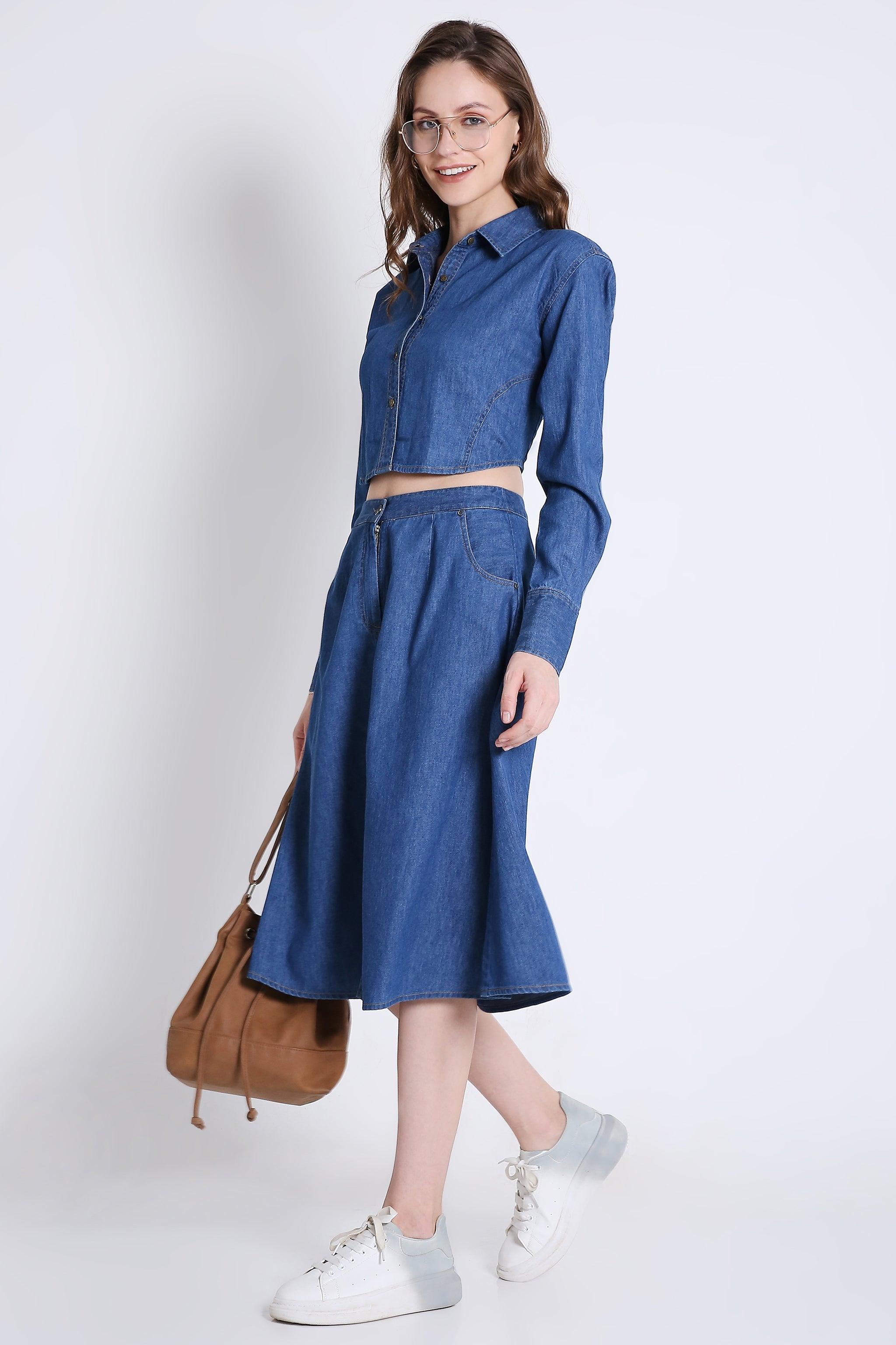 Denim A Line Skirt FRENCH THEORY