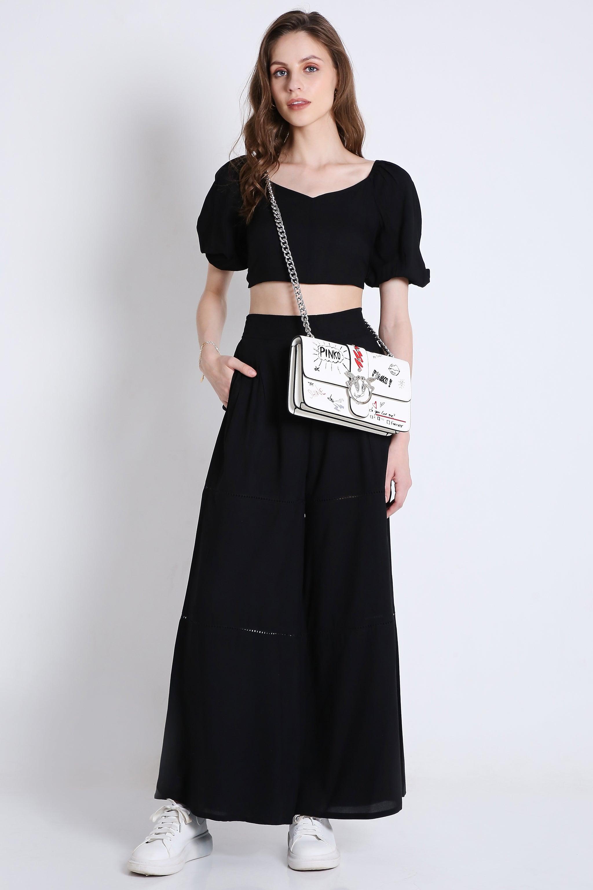 Lace Detail Flared Pant FRENCH THEORY