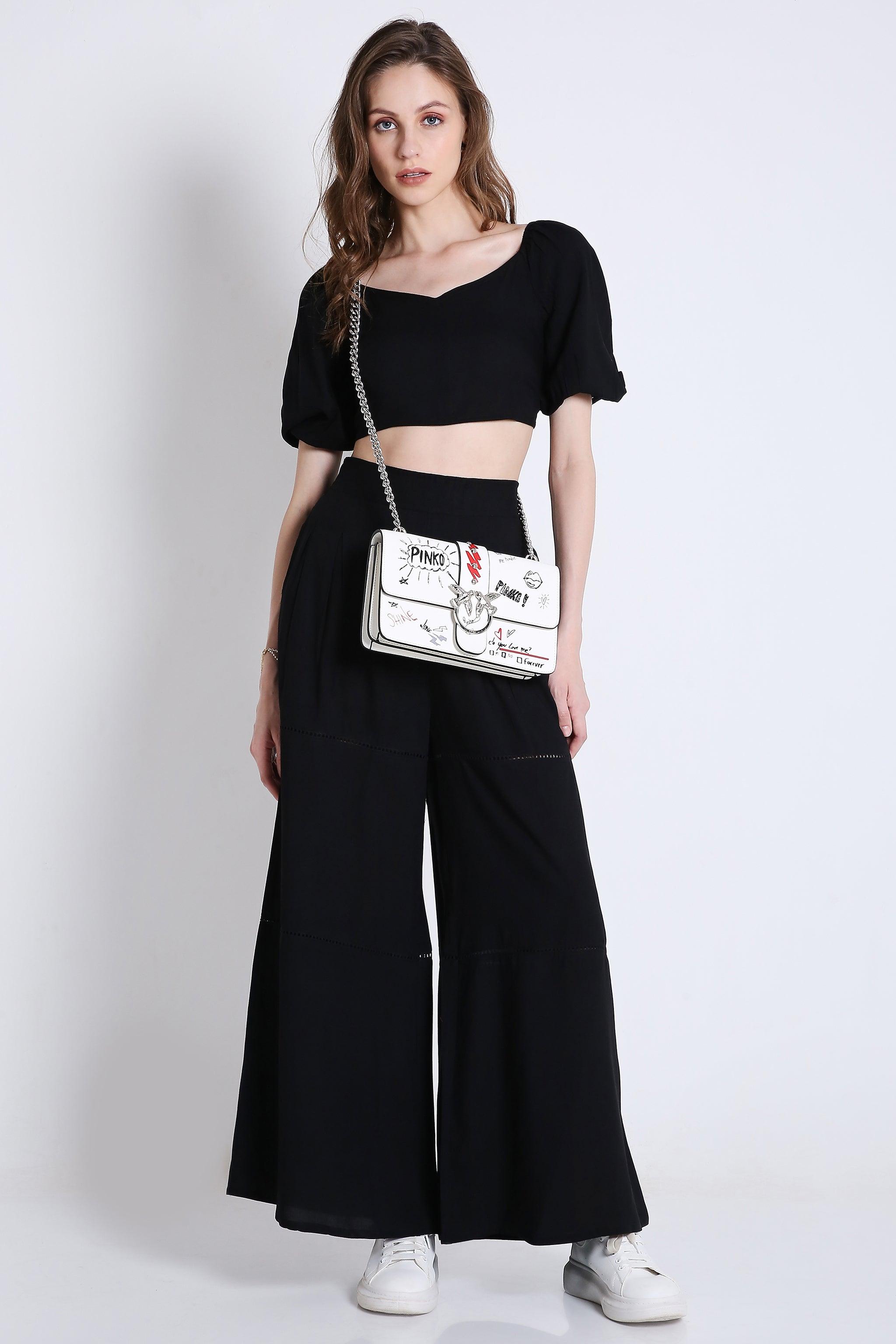 Lace Detail Flared Pant FRENCH THEORY