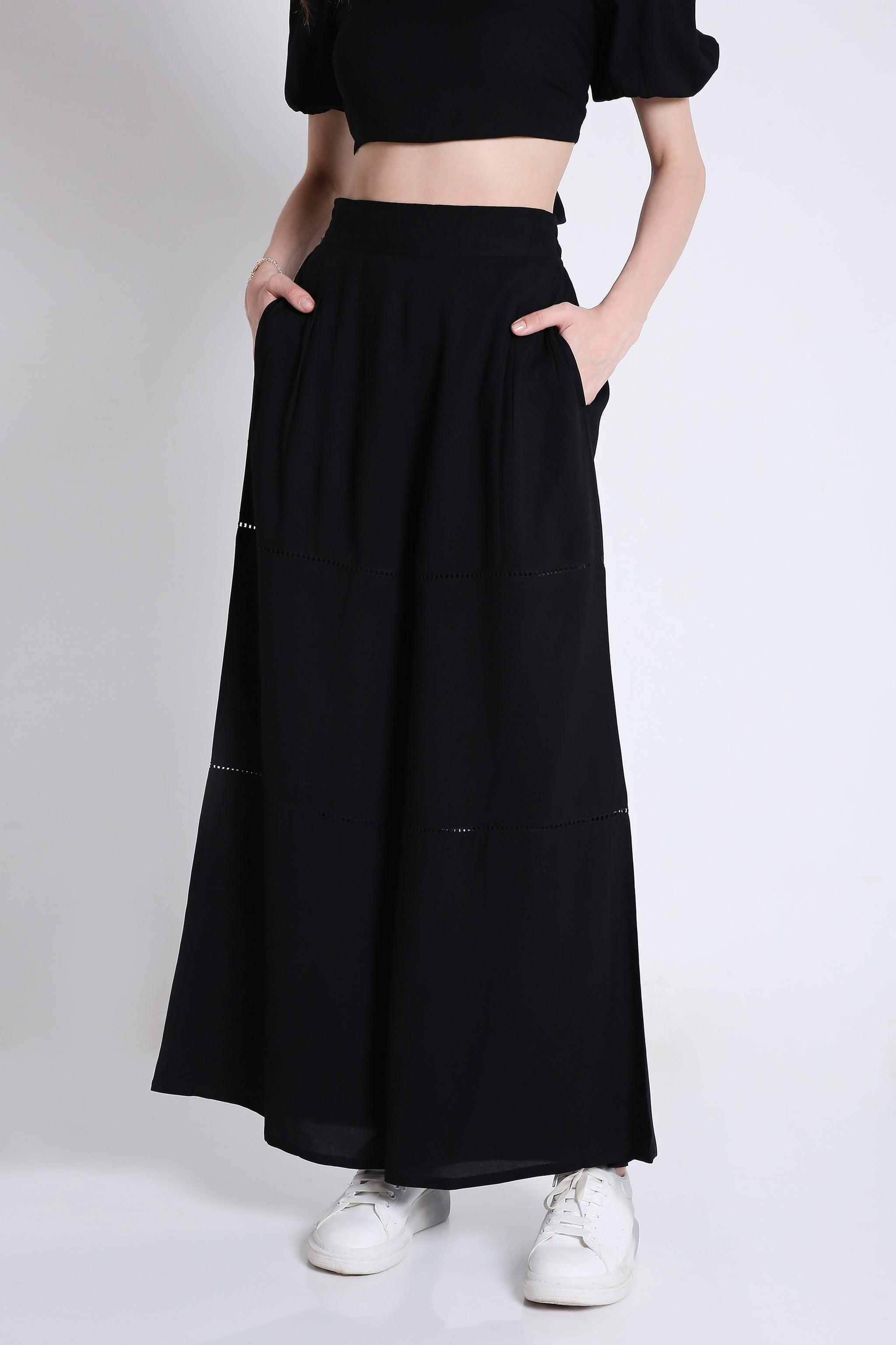 Lace Detail Flared Pant FRENCH THEORY