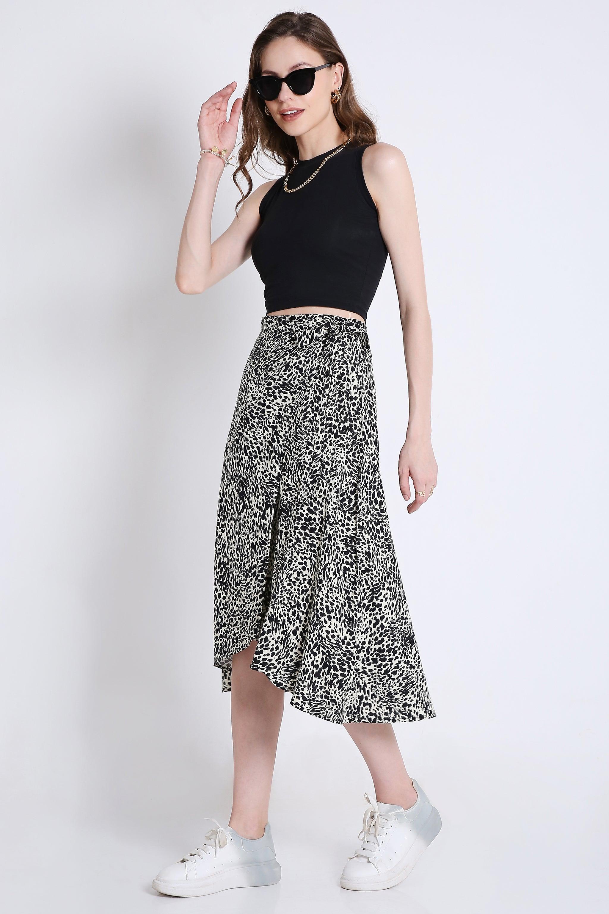 Printed Wrap Around Skirt FRENCH THEORY
