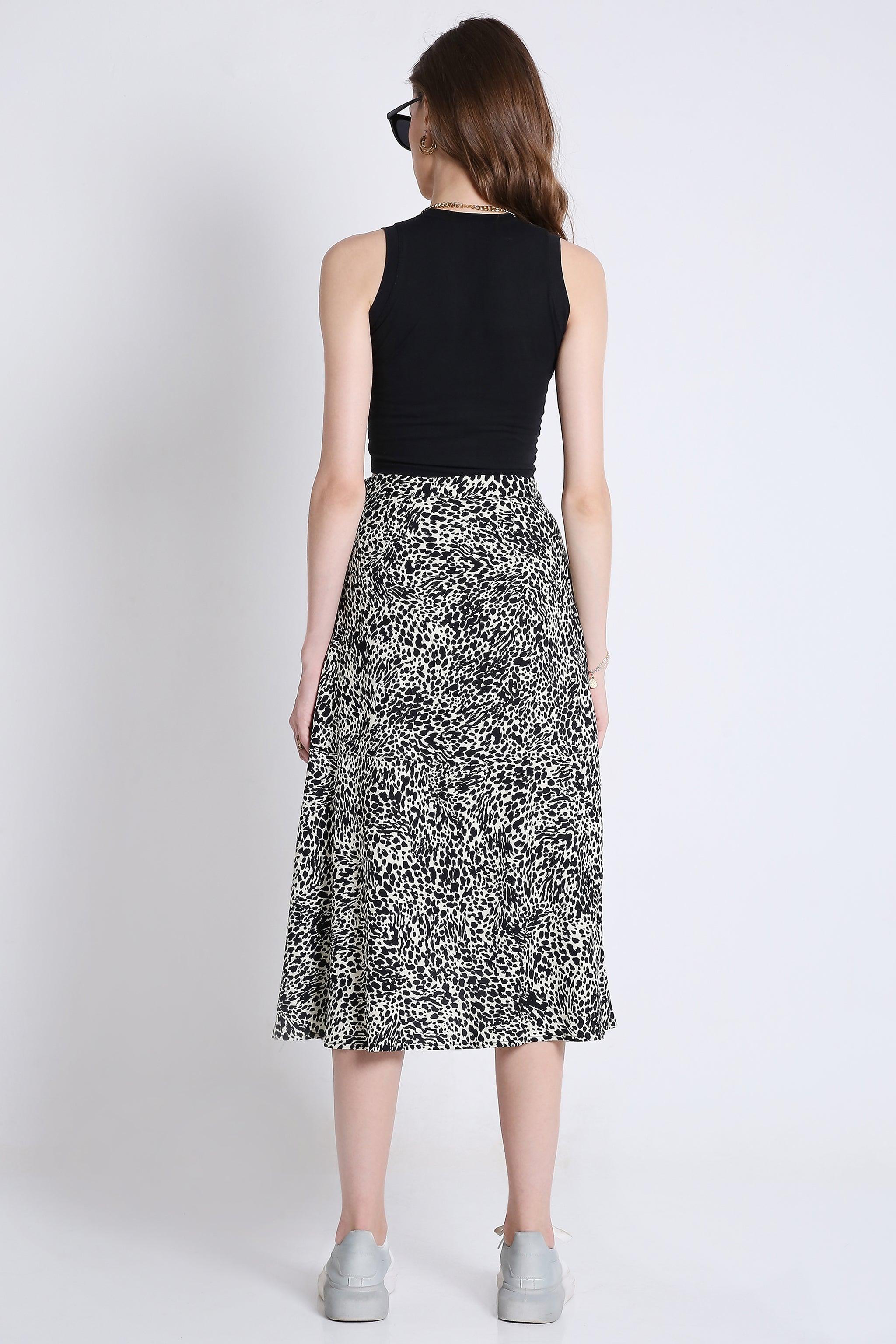 Printed Wrap Around Skirt FRENCH THEORY
