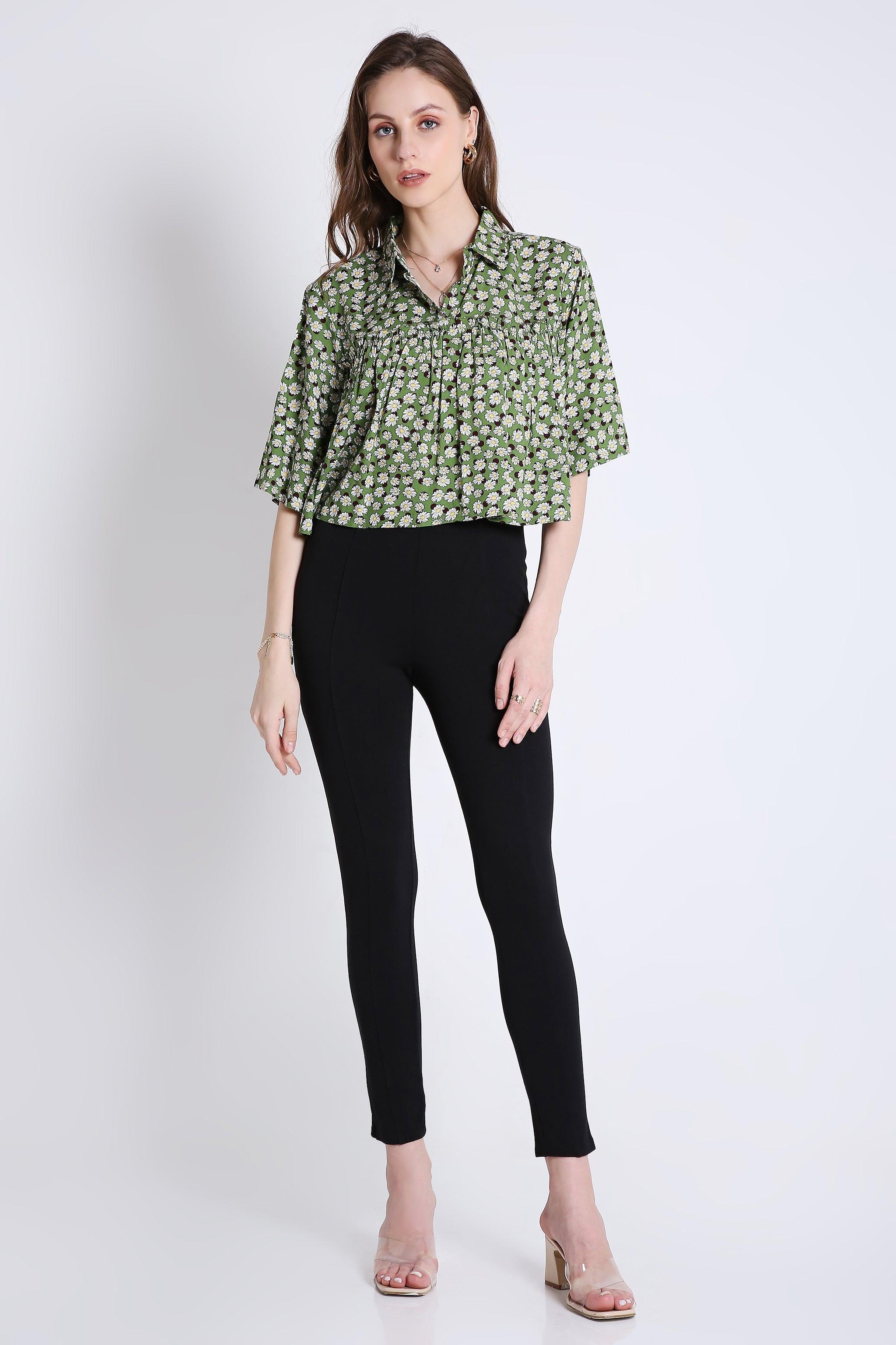 Printed Summer Crop Top FRENCH THEORY