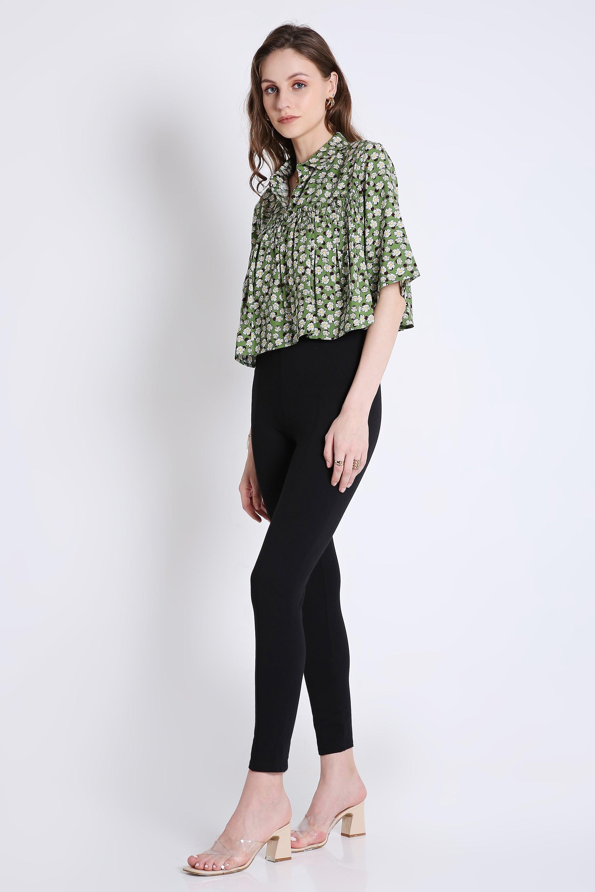 Printed Summer Crop Top FRENCH THEORY