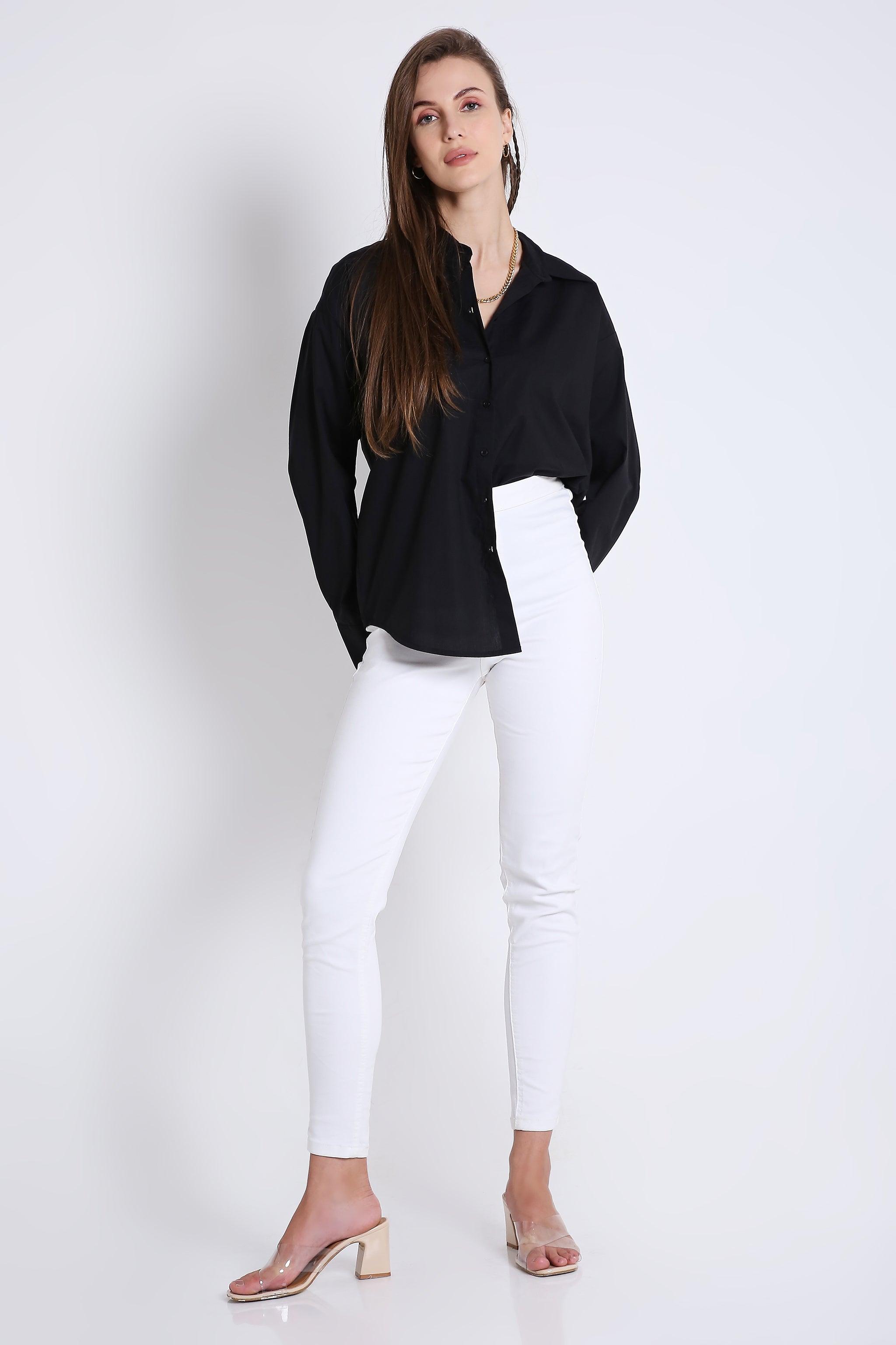 Long Sleeve Oversized Poplin Shirt FRENCH THEORY