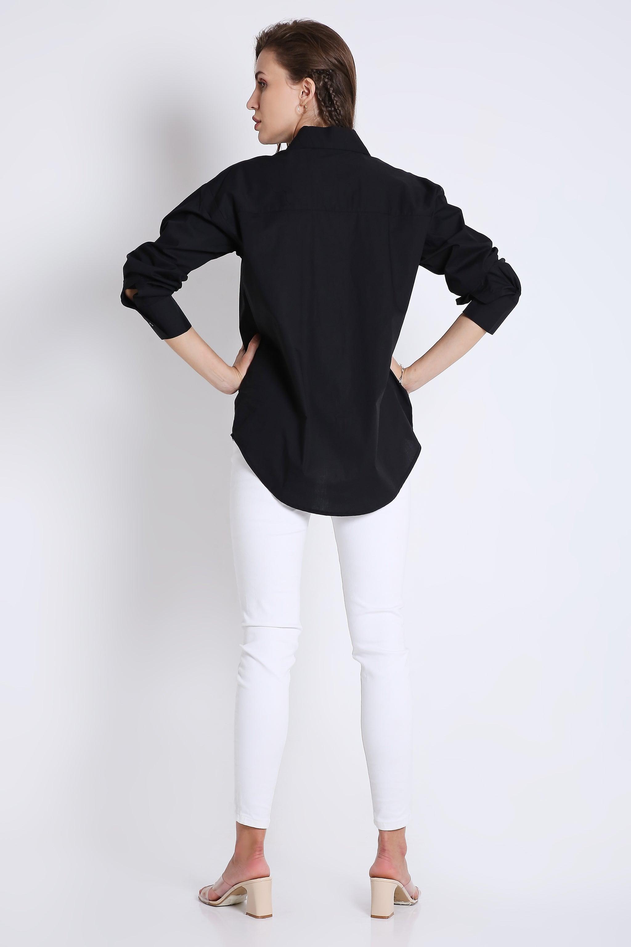 Long Sleeve Oversized Poplin Shirt FRENCH THEORY