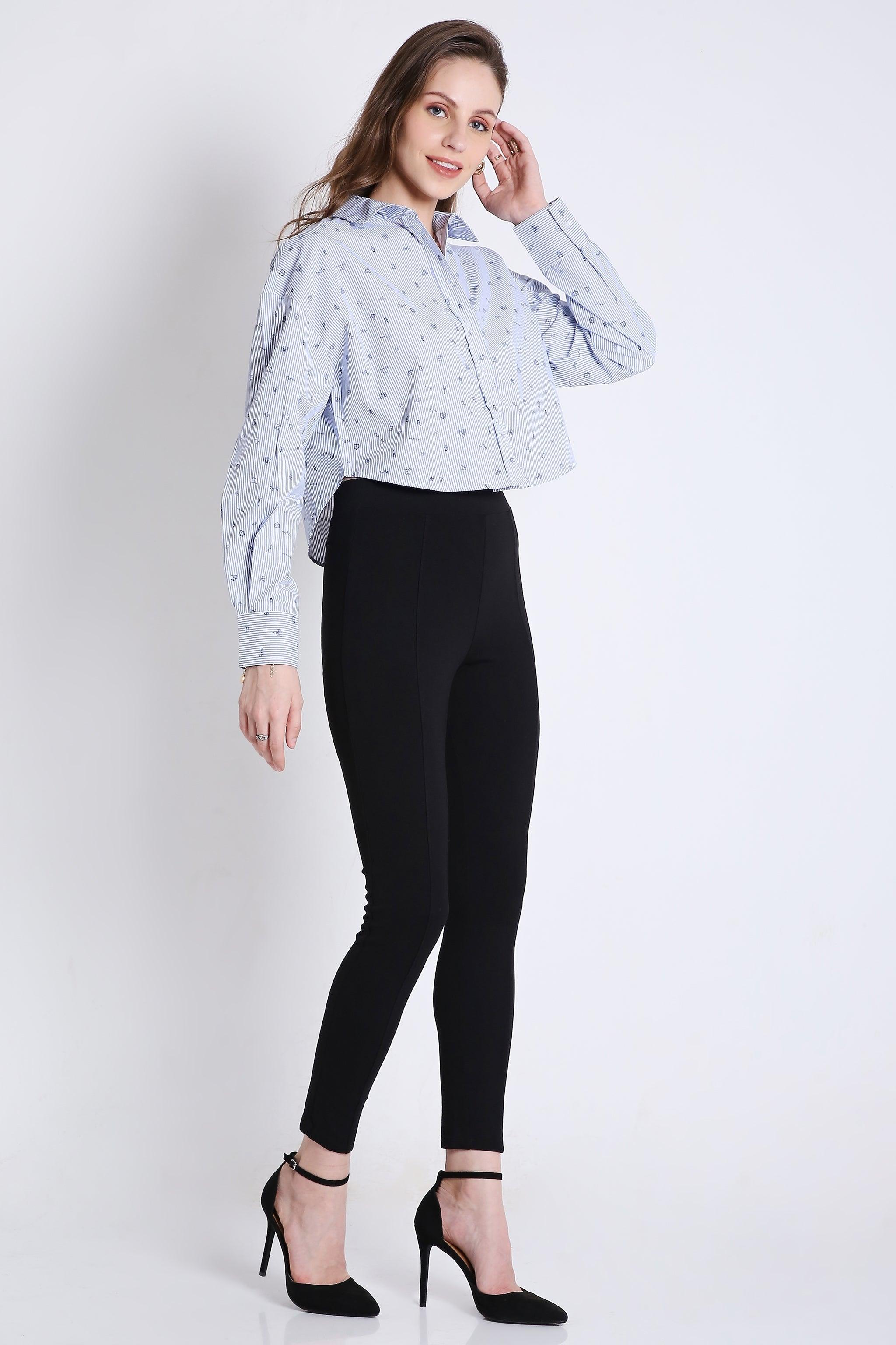Boxy Fit Crop Shirt FRENCH THEORY