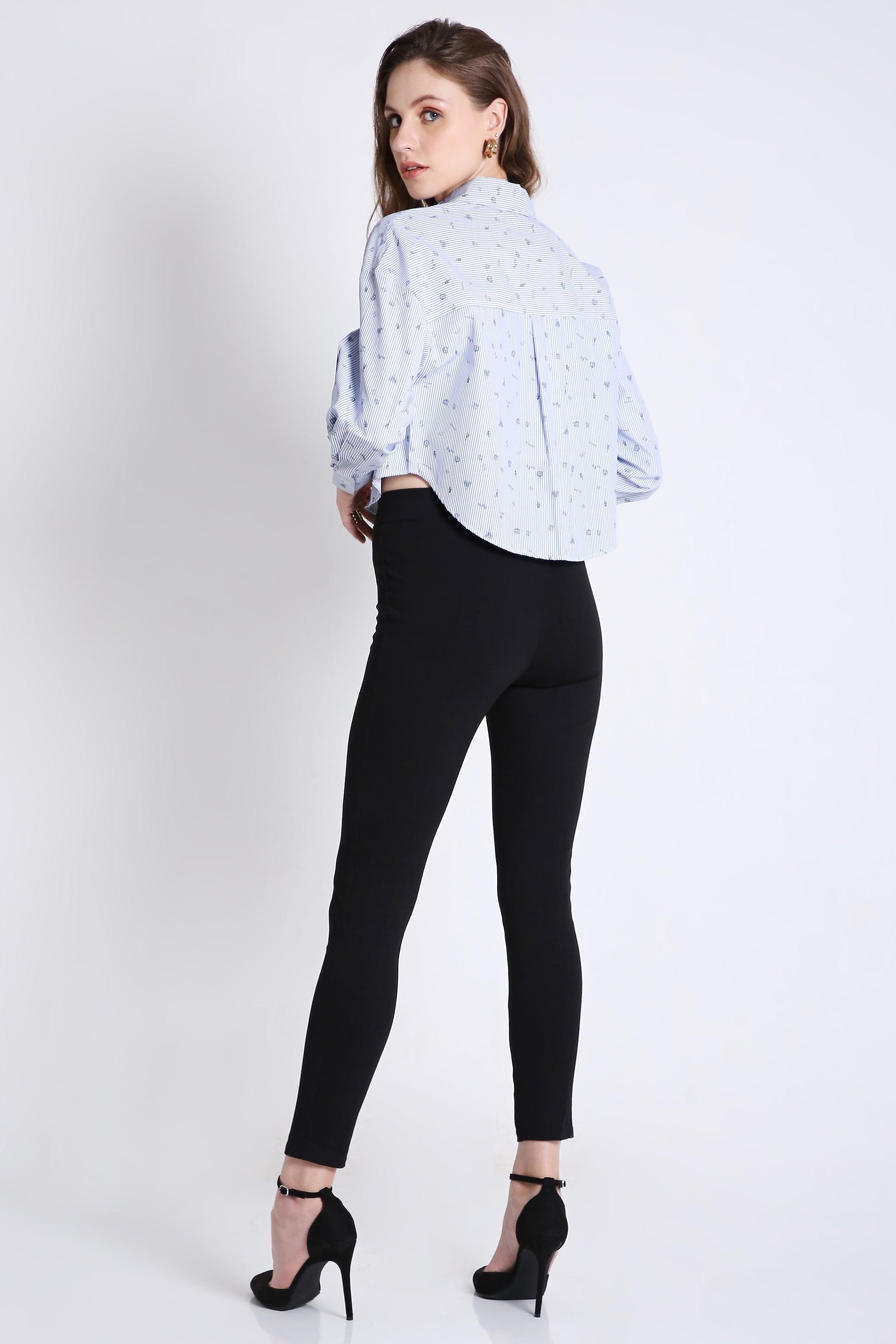 Boxy Fit Crop Shirt FRENCH THEORY