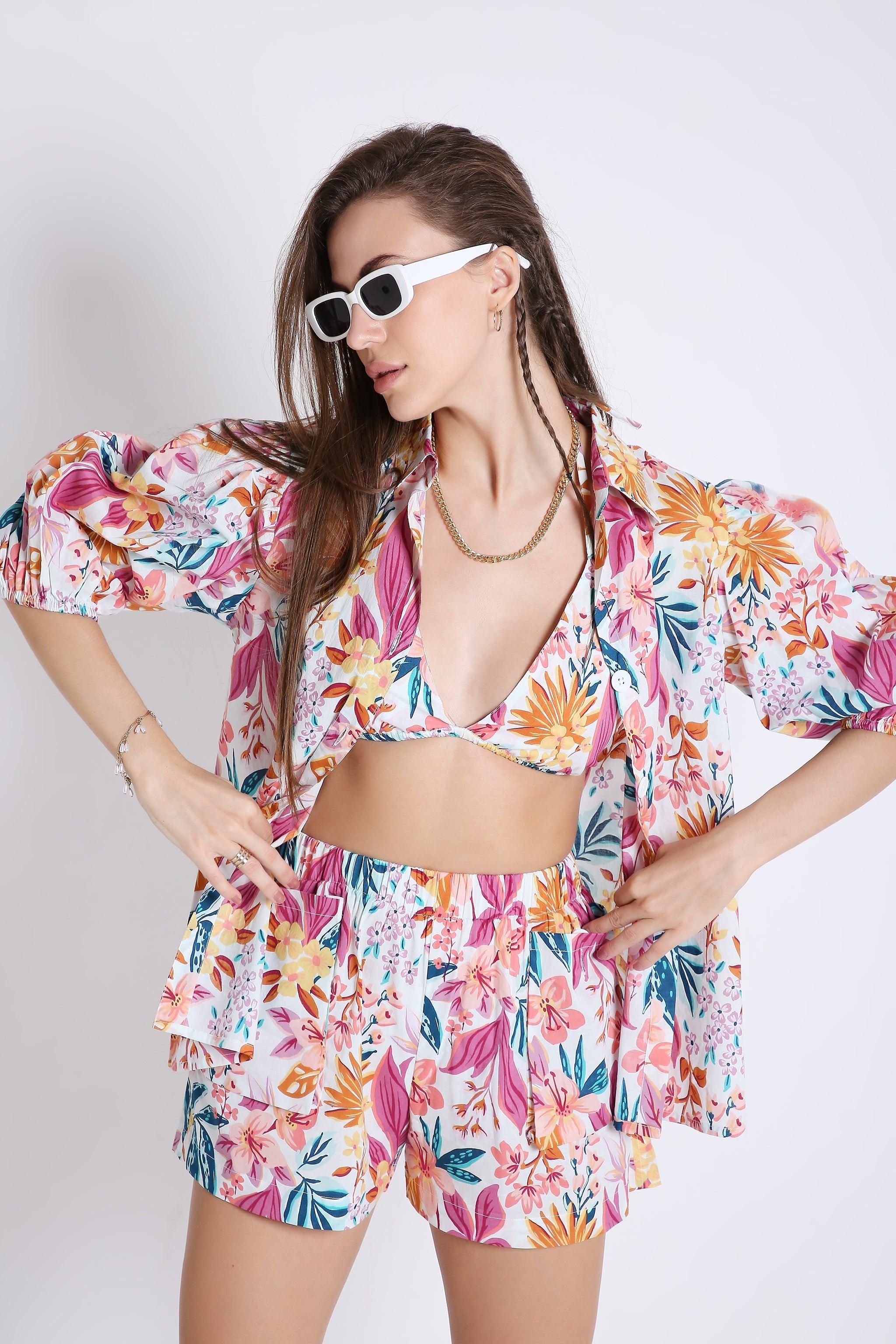 Printed Bikini Top FRENCH THEORY