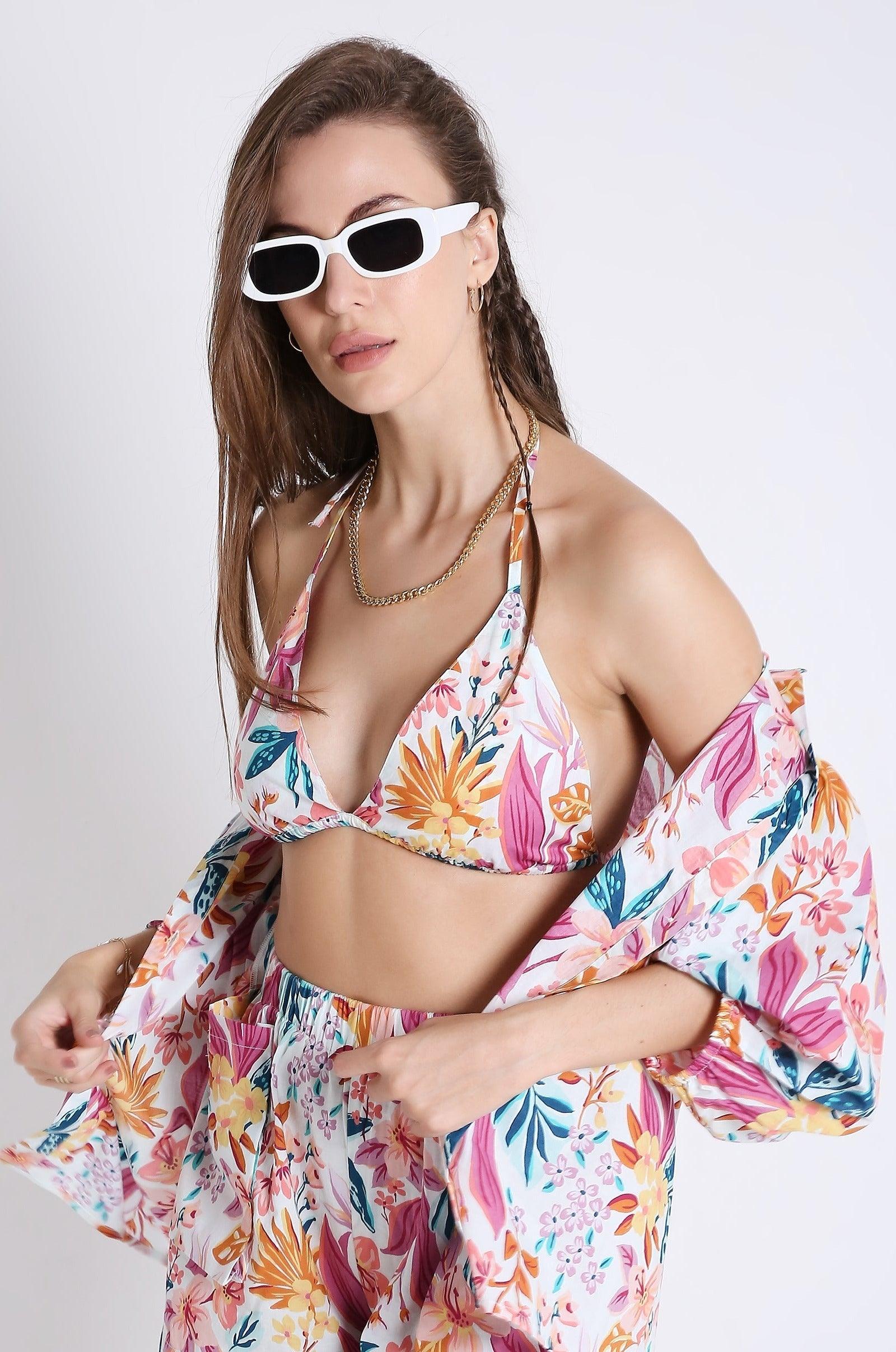 Printed Bikini Top FRENCH THEORY
