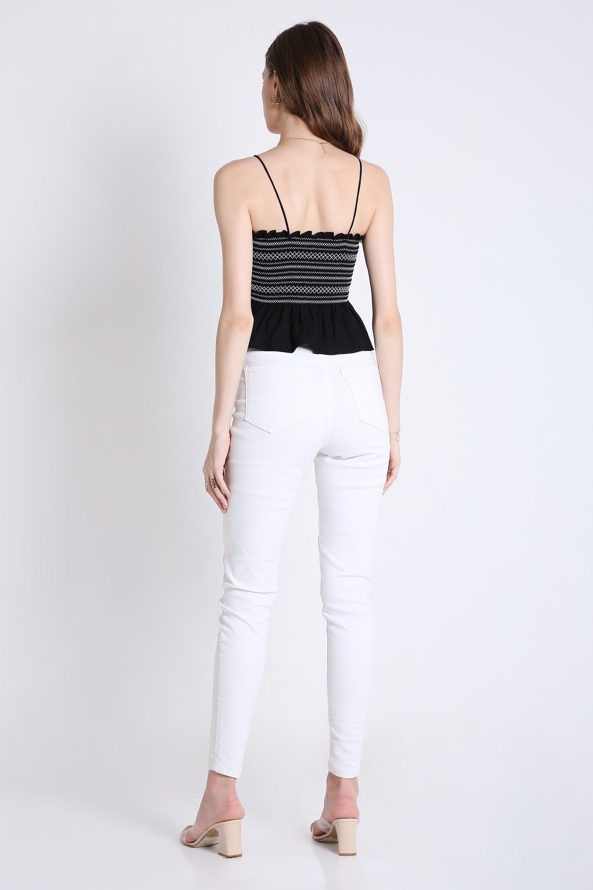 Contrast Sheered Tube Top FRENCH THEORY