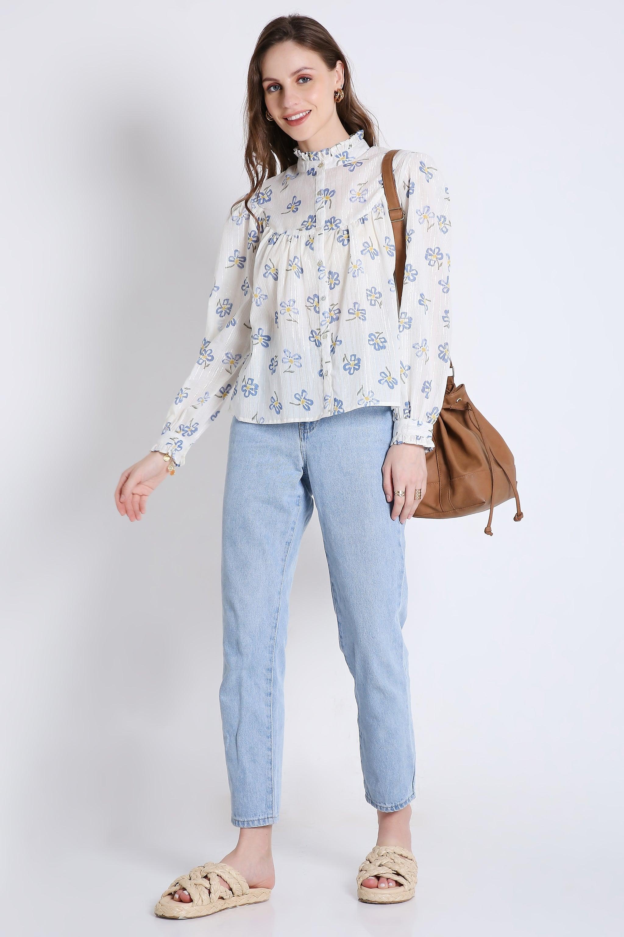 Cotton Casual Shirt with Long Sleeves FRENCH THEORY