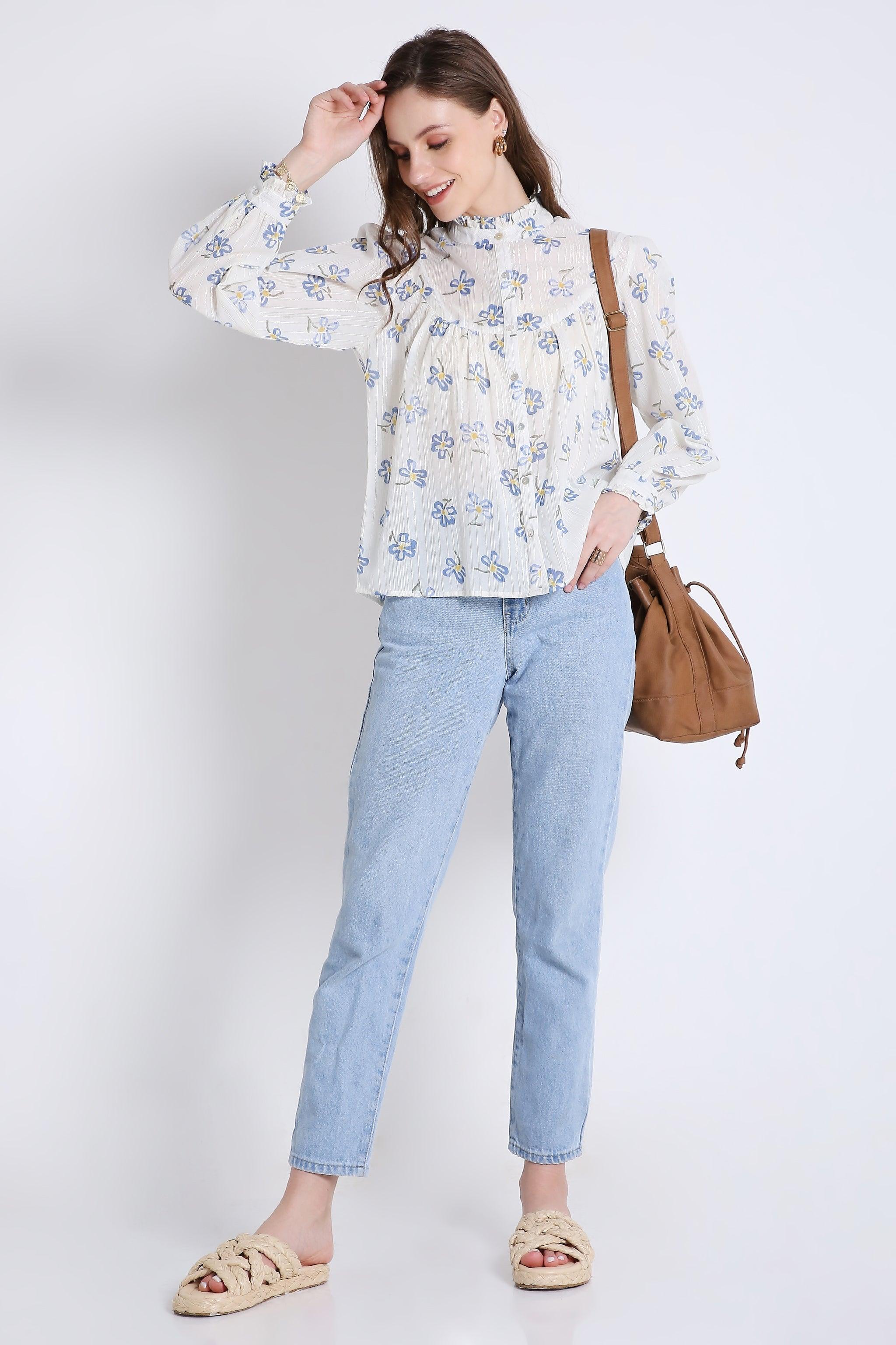 Cotton Casual Shirt with Long Sleeves FRENCH THEORY