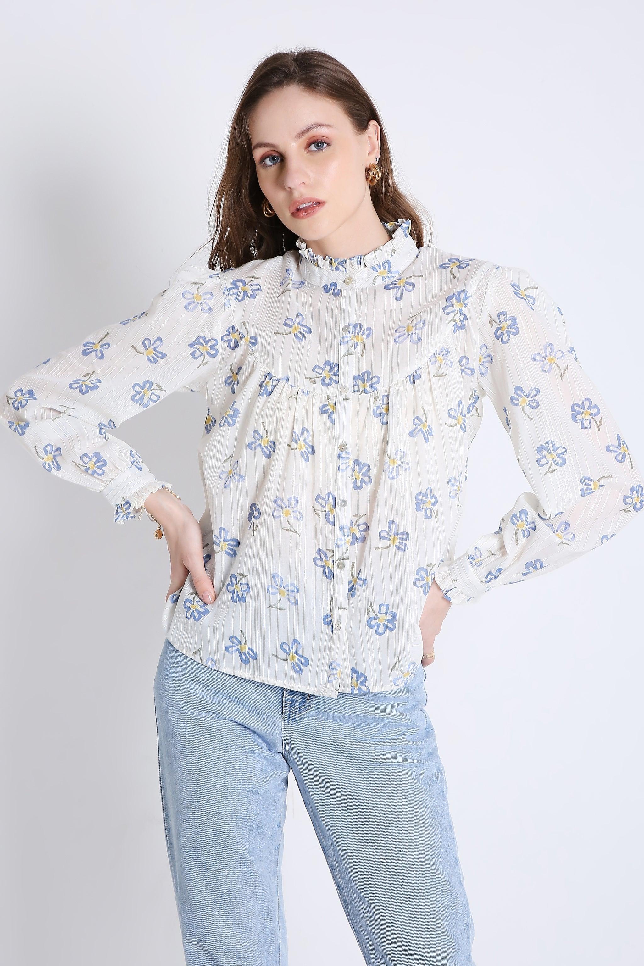Cotton Casual Shirt with Long Sleeves FRENCH THEORY