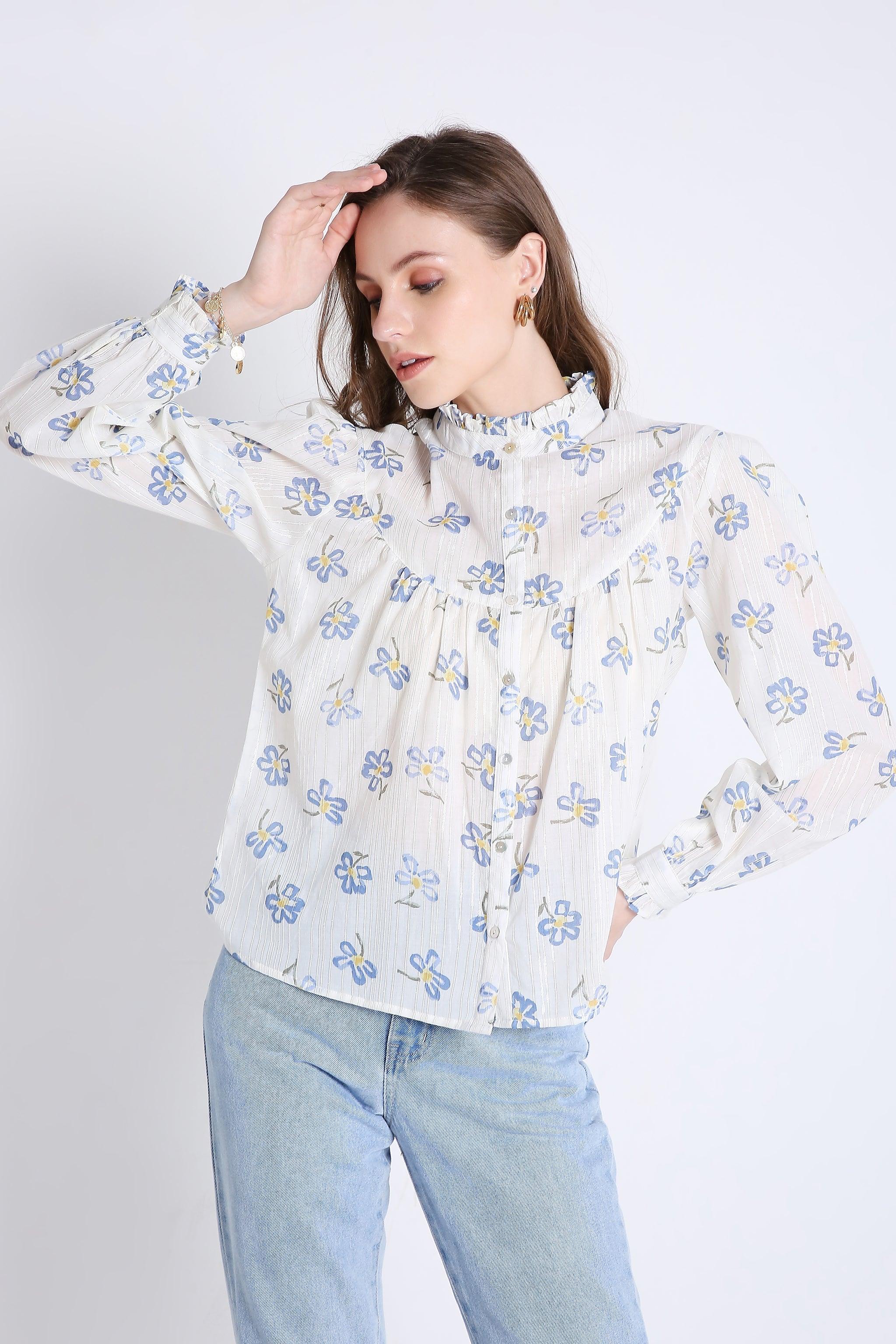 Cotton Casual Shirt with Long Sleeves FRENCH THEORY