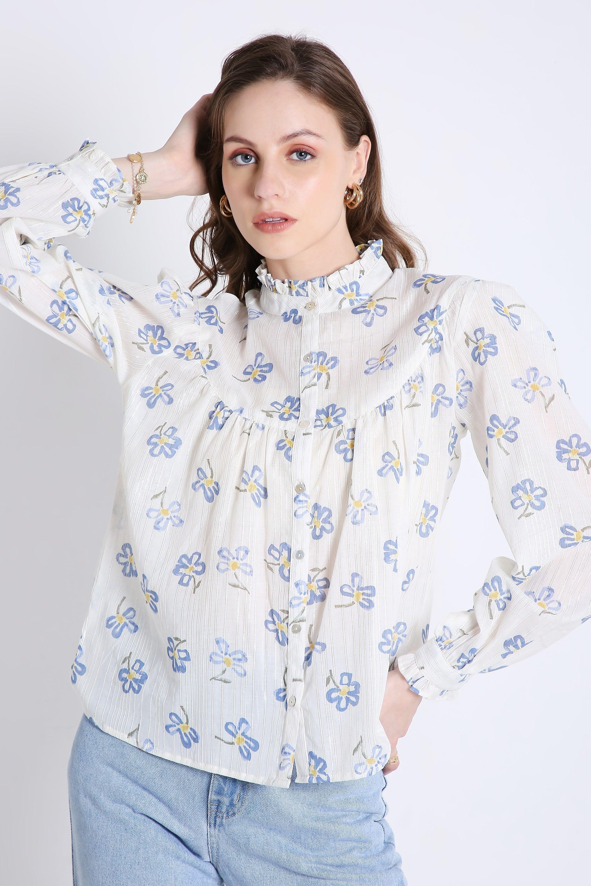 Cotton Casual Shirt with Long Sleeves FRENCH THEORY