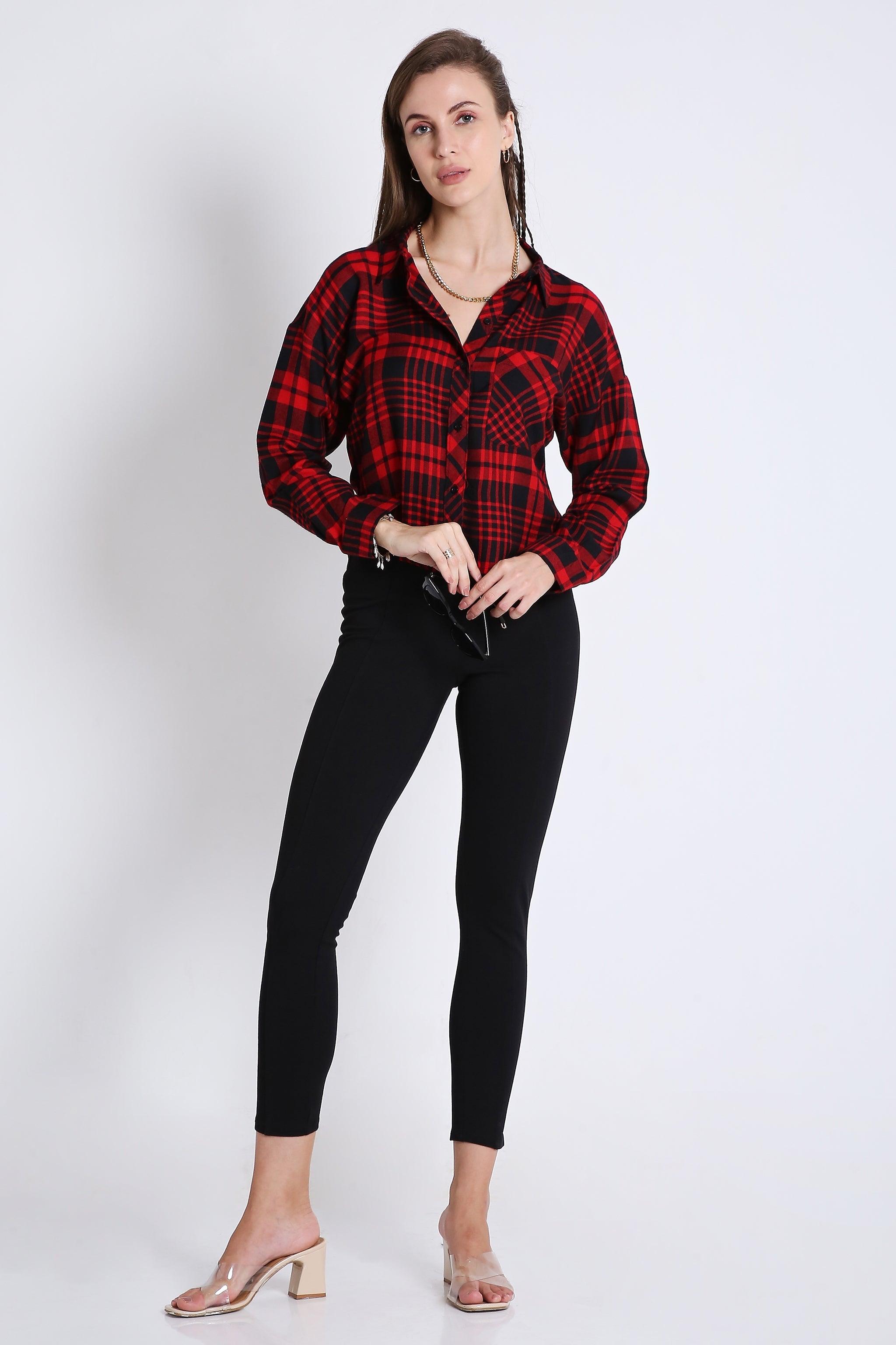 Checks Crop Shirt FRENCH THEORY
