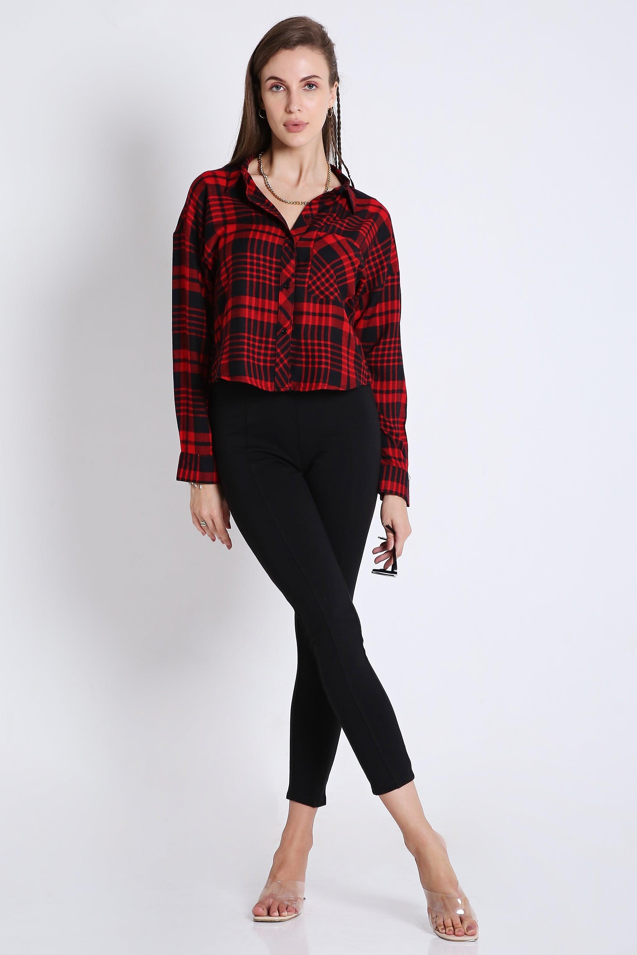 Checks Crop Shirt FRENCH THEORY