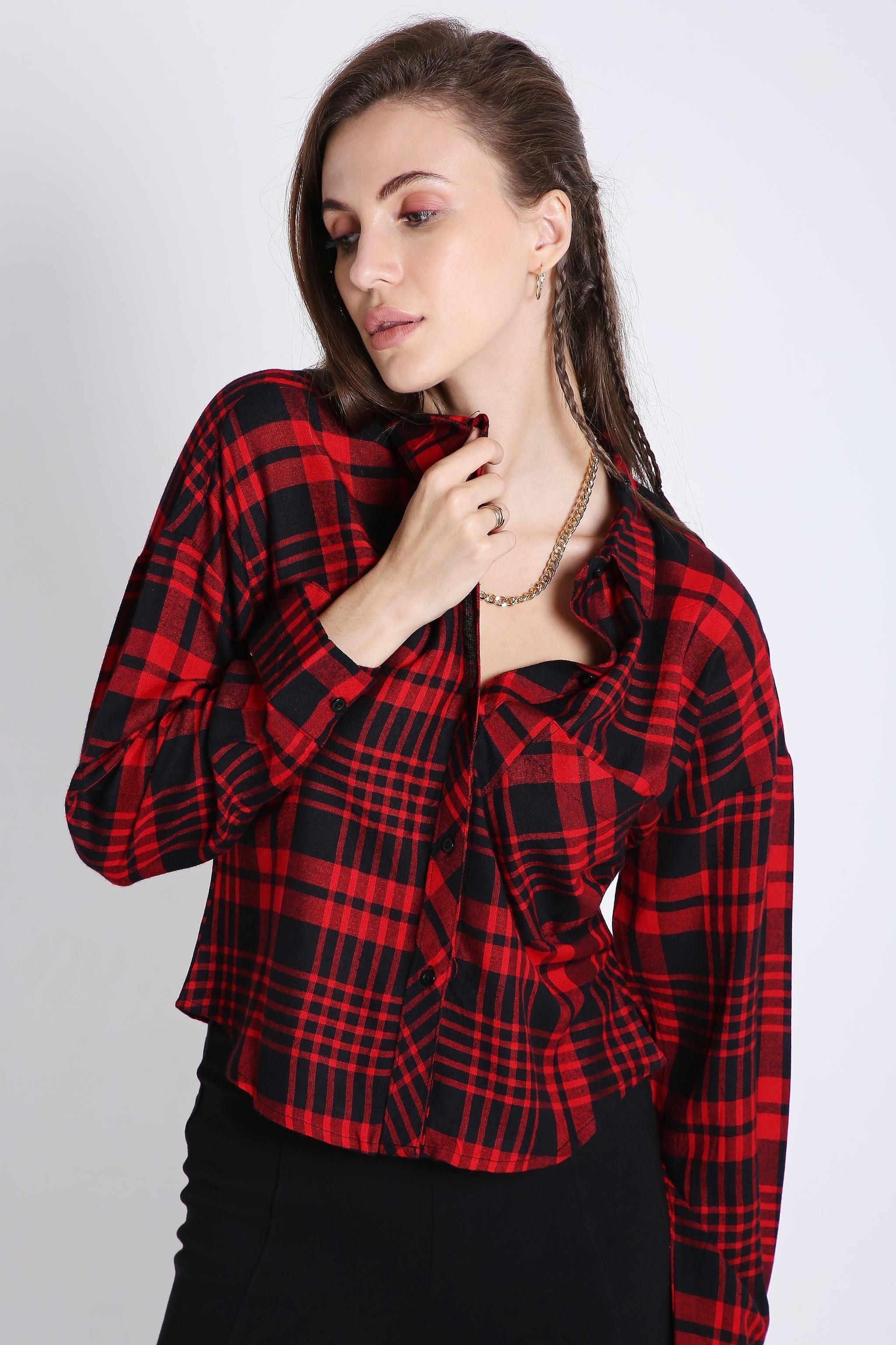 Checks Crop Shirt FRENCH THEORY