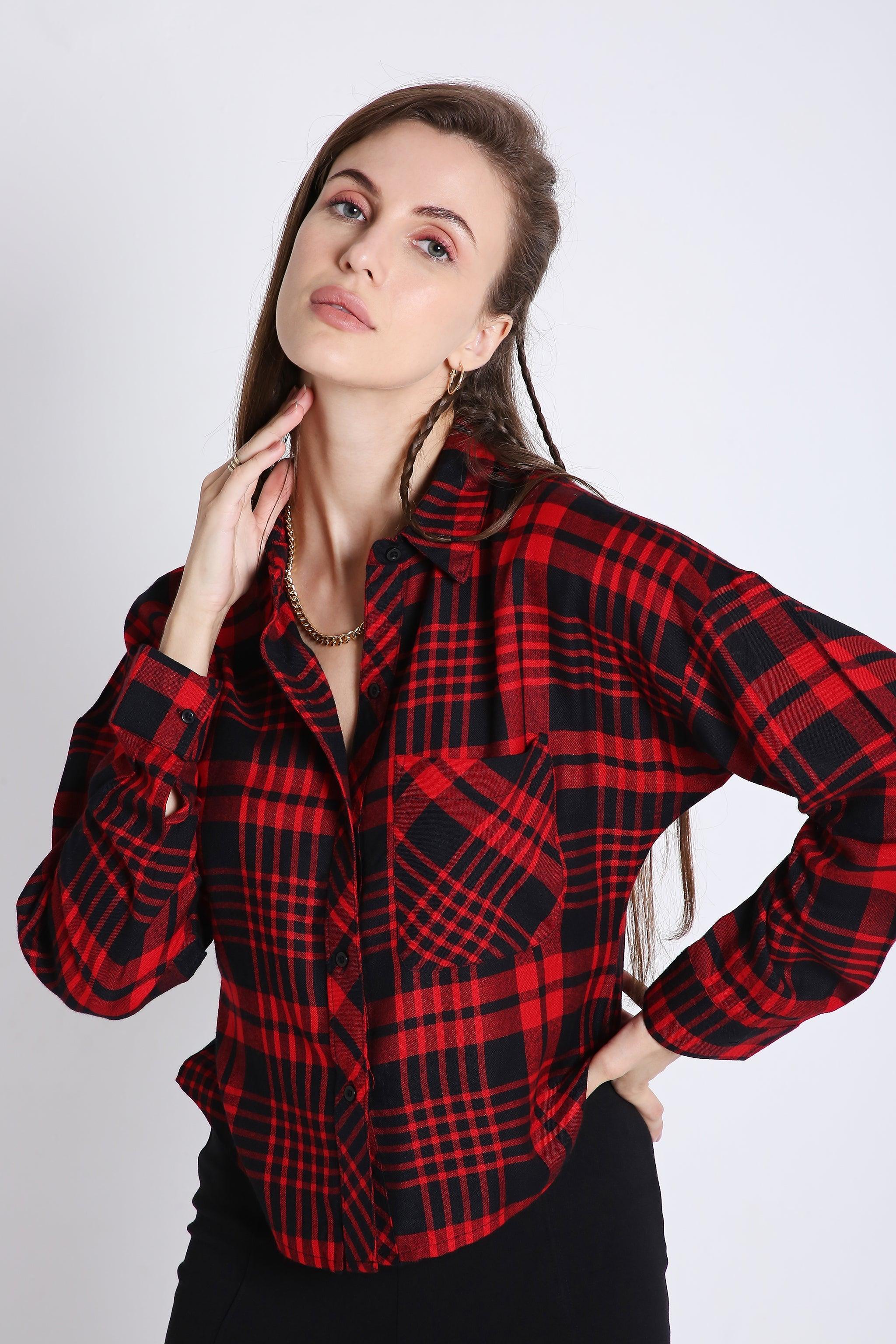 Checks Crop Shirt FRENCH THEORY